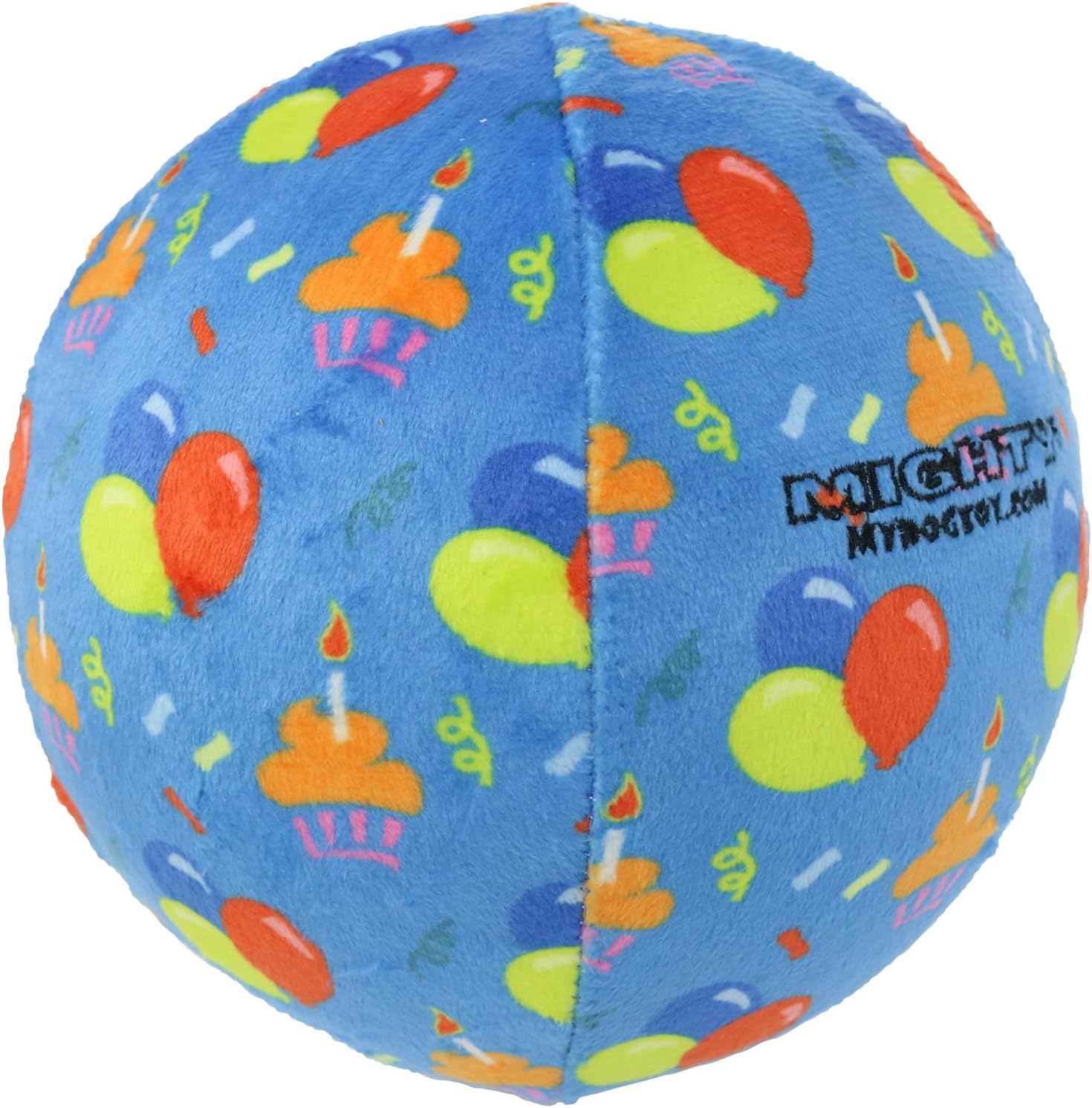 MIGHTY Tuffy 2 Pack Medium Ball Dog Toy: Ultra Durable Plush Toy with Multiple Layers & Reinforced Seams, Washable and Floats, Vinyl Ball & Fleece