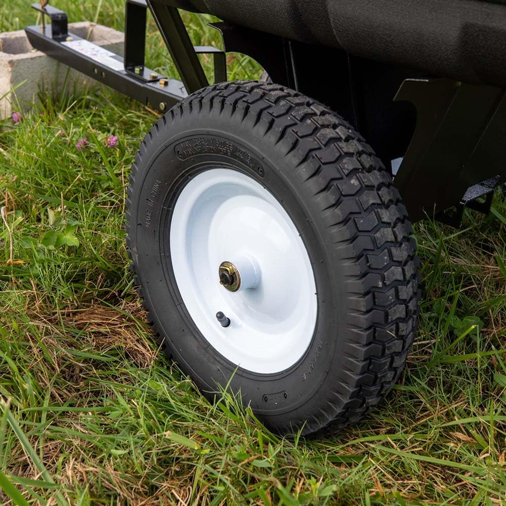 Titan Attachments 650 LB (10 Cu. Ft.) Economy Tow-Behind Poly Dump Cart for Lawn