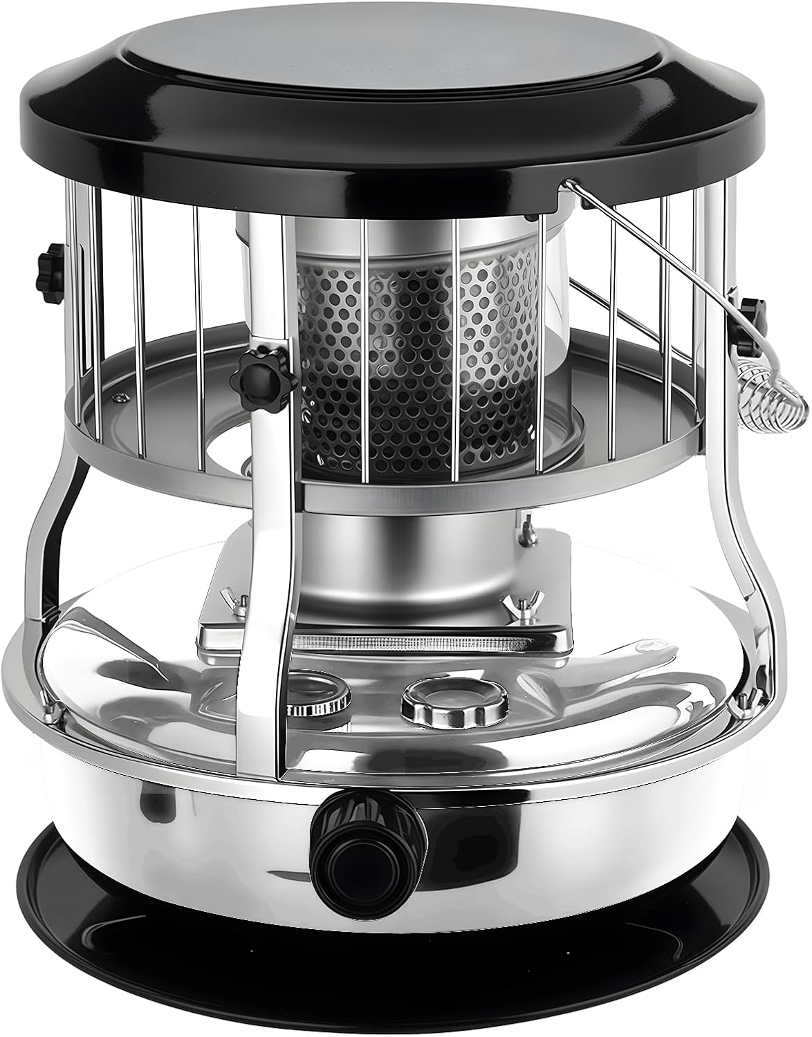 Indoor Kerosene Heater, Portable Kerosene Heater for Camping and Emergency, 9000 BTU 2400W Output with 1.21 Gallon Fuel Tank, 18–22 Hour Burn, 0.2–0.24L/H Consumption (Red)