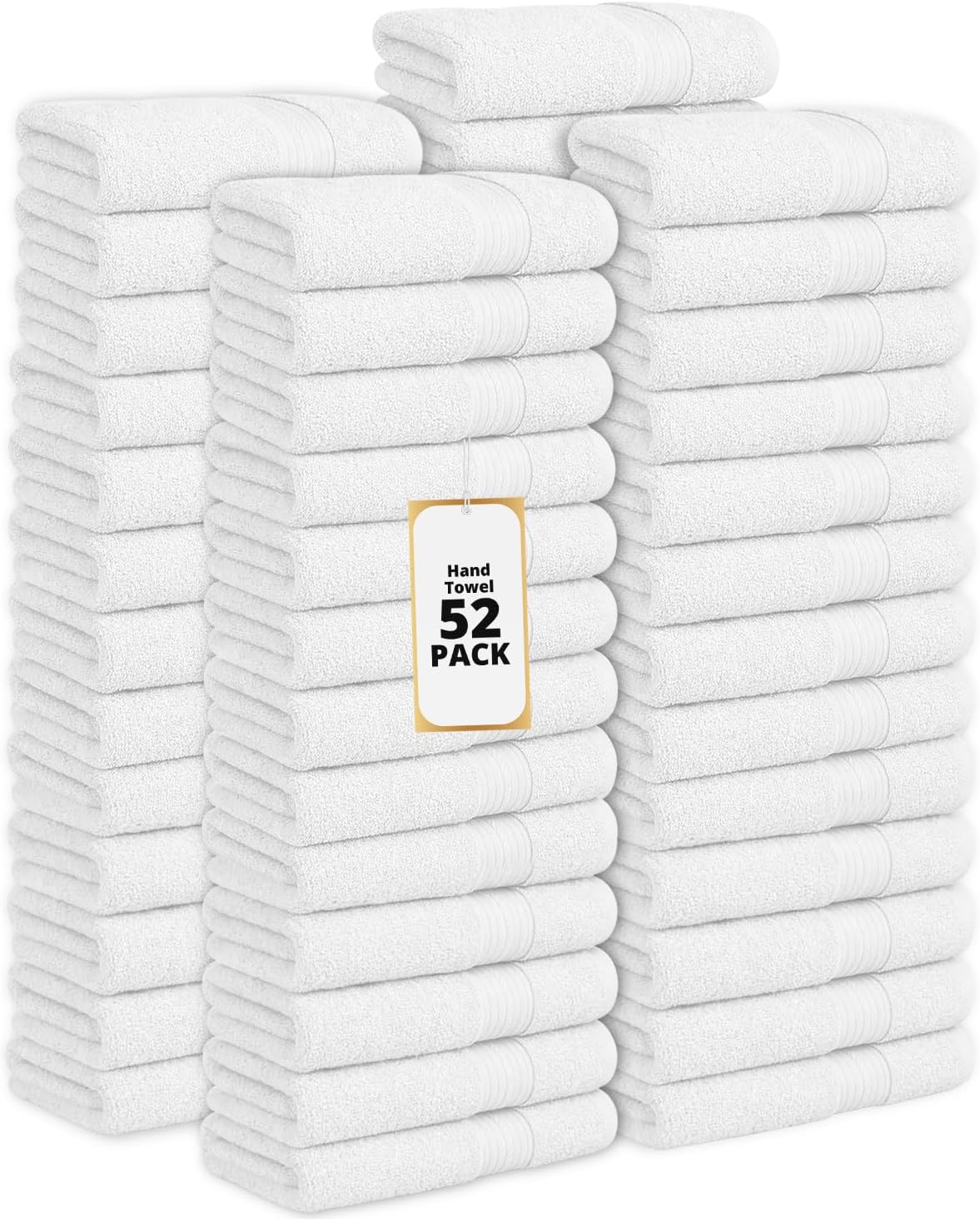 Ample Decor 100% Cotton Hand Towels 18x28 Inches, 600 GSM, Soft & Absorbent, Set of 12, Purple
