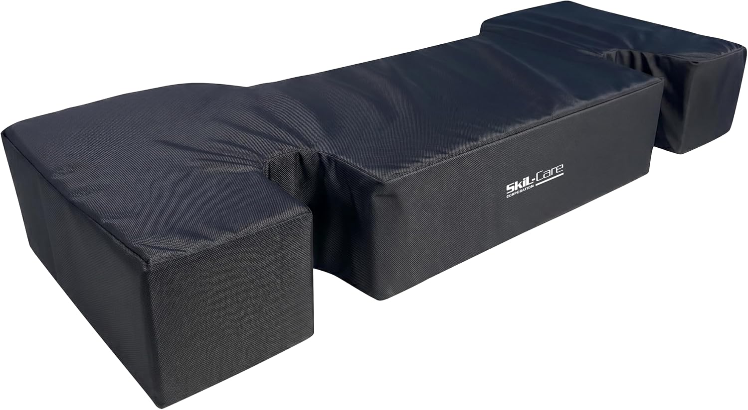 Skil-Care Wheelchair Lap Top Tray Cushion, Half-Arm, 4" Thick, 18", Black | 307040, Fits All 18" Half-Arm Wheelchairs, with Foam Cutouts for Secure Fit, Polyfoam Padding, Durable Wipe-Clean Vinyl Cover