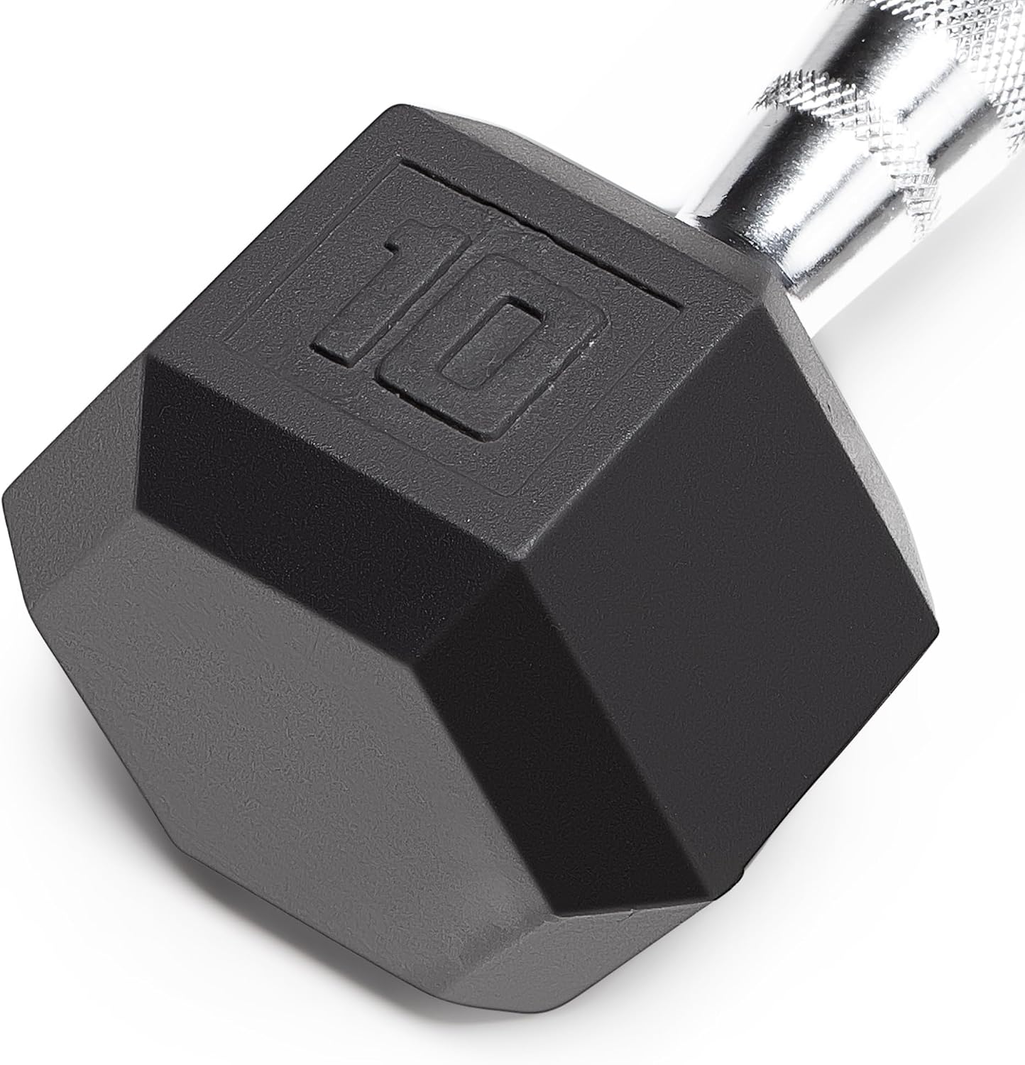 Marcy Classic Rubber Hex Dumbbell with Knurled Grip for Strength Training and Bodybuilding, 5lb - 50lb Single Dumbbell for Exercise & Fitness, Sold Individually