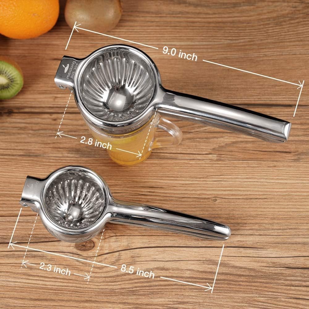 Upgraded Lemon Squeezer Meidong Super Stainless Steel 304 Hand Press Juicer Manual Citrus for Juicing Lemon ＆ Limes, Vegetables