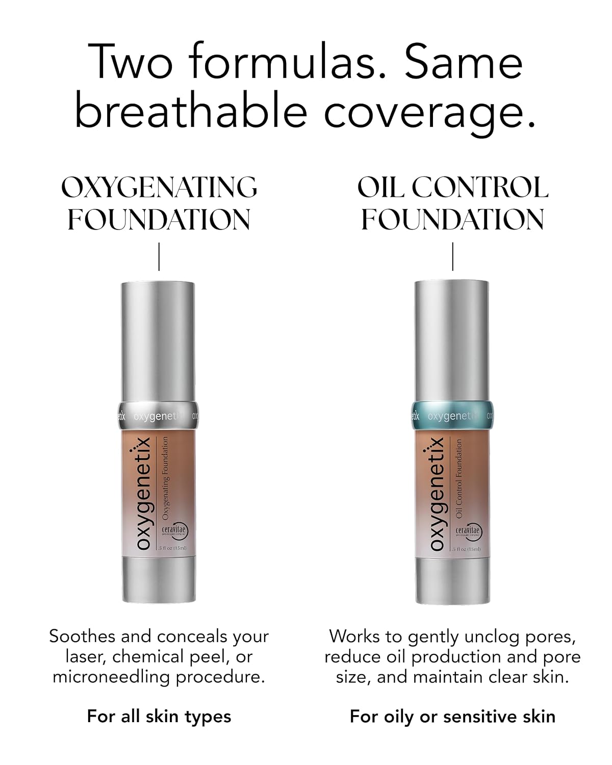 Oxygenetix Oxygenating Foundation – Pearl | Breathable Makeup, Buildable Coverage with Weightless Feel, Longwear Foundation, Safe for Sensitive or Laser-Treated Skin
