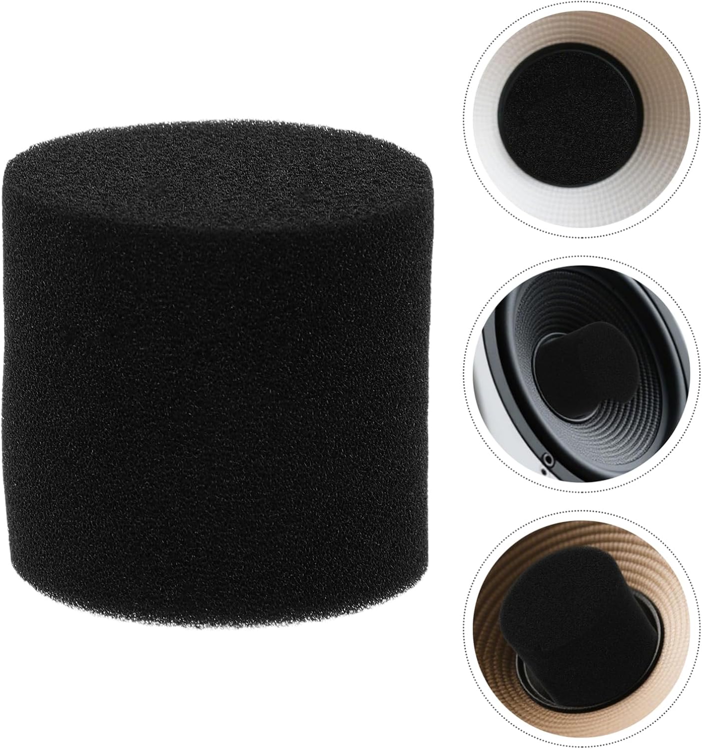 2-Pack Speaker Port Tube Sponge Plug Acoustic Damping Insert for Bass Port Blocker Sound Dampening in Home and Car Speakers 2.08X2.08X1.96In