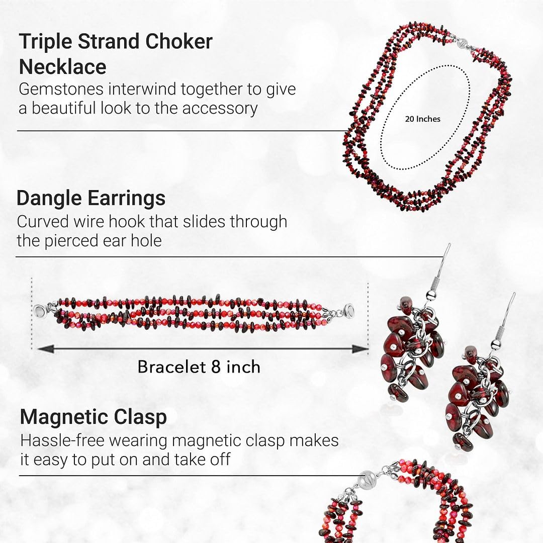 Beaded Set Bracelet Earrings Sead Beaded Necklace Kit 8"-20" Necklace Set