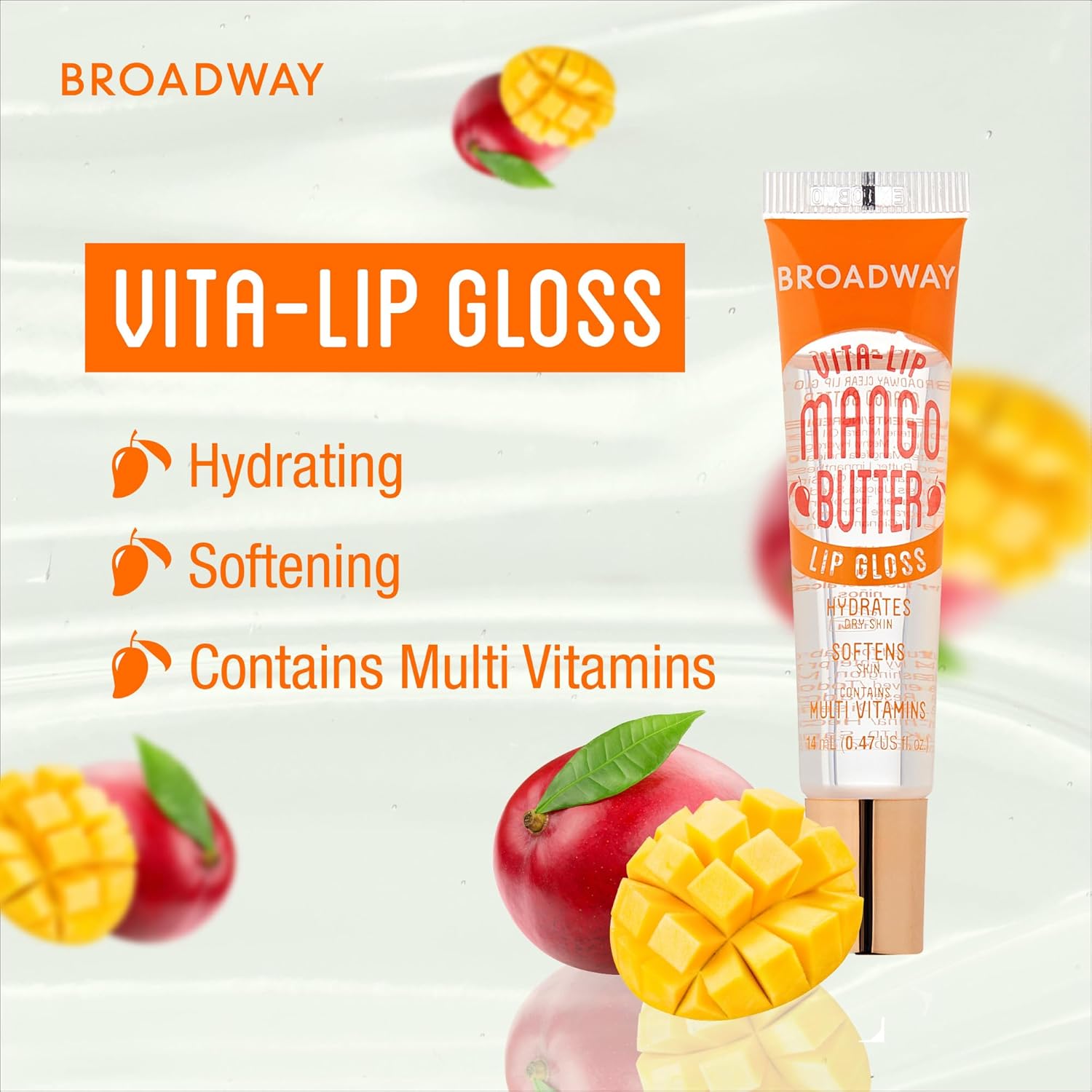 Ruby Kisses Broadway Vita-Lip Clear Lip Gloss (8 Pack), Ultra-Hydrating & Soothing Formula with Vitamins