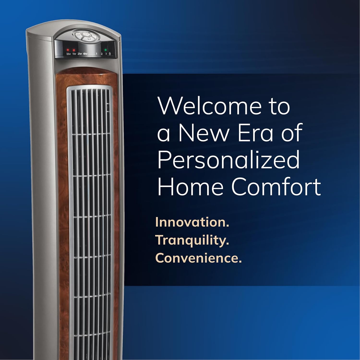 Lasko Oscillating Tower Fan with Remote - 42" - T42951 - Silver | Quiet Standing Fan for Bedroom, Office, and Home, 3 Speeds, Timer, Powerful Cooling Air, Nighttime setting, Space-Saving