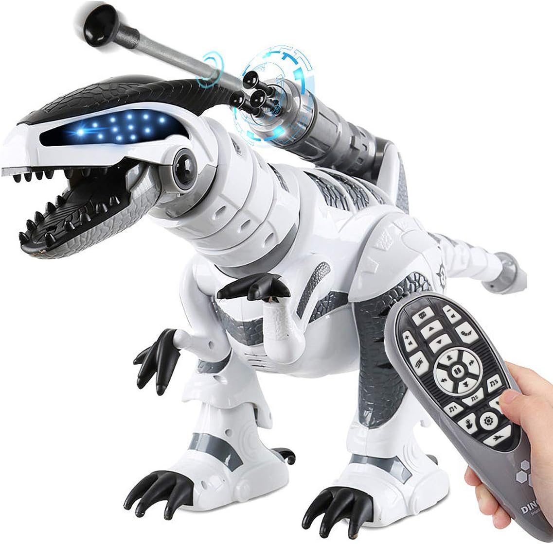 Fistone RC Robot Dinosaur Intelligent Interactive Smart Toy Electronic Remote Controller Robot Walking Dancing Singing with Fight Mode Toys for Kids