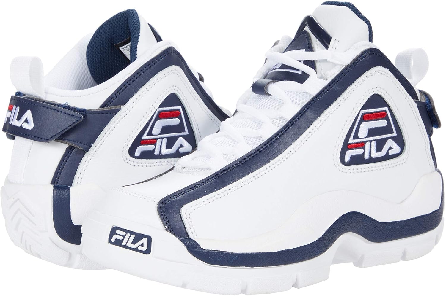 Fila Kids Grant Hill 2 (Big Kid) White Navy Red 4.5 Big Kid M