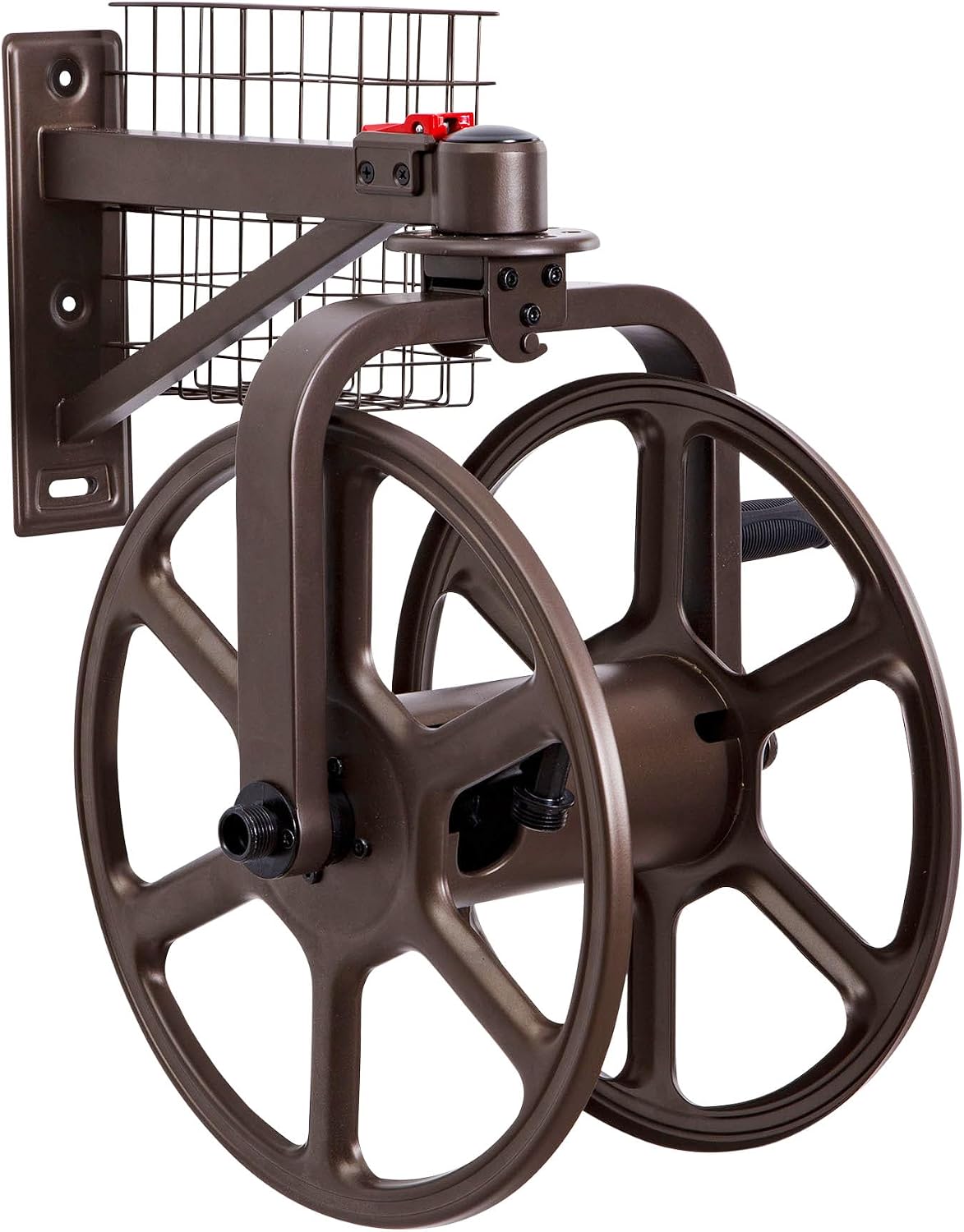 Liberty Garden 710 Navigator Rotating Garden Hose Reel, Holds 125-Feet of 5/8-Inch Hose - Bronze
