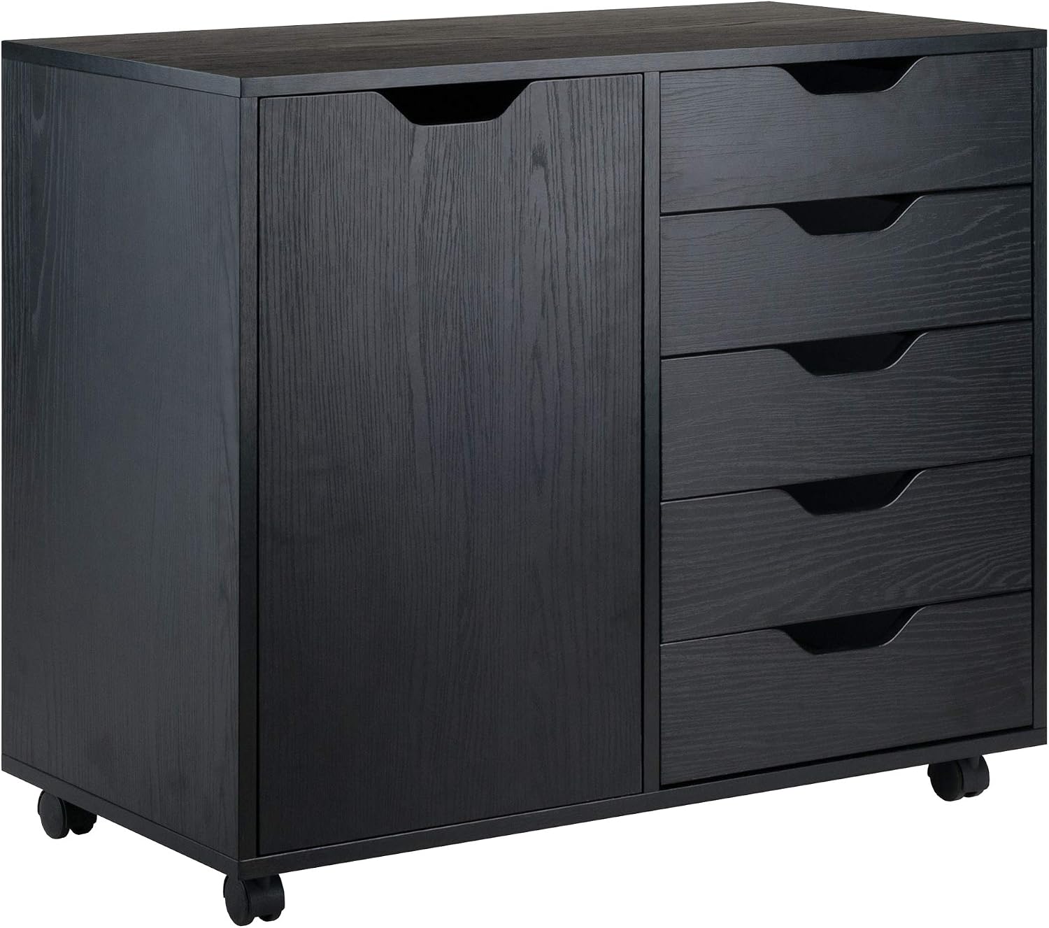 Winsome Halifax Mobile Storage Cabinet with Doors & Drawers, Stylish & Functional Home Storage Cabinet for Filing, Kitchen Organization, Moveable Furniture for Office, Dorms, Apartments