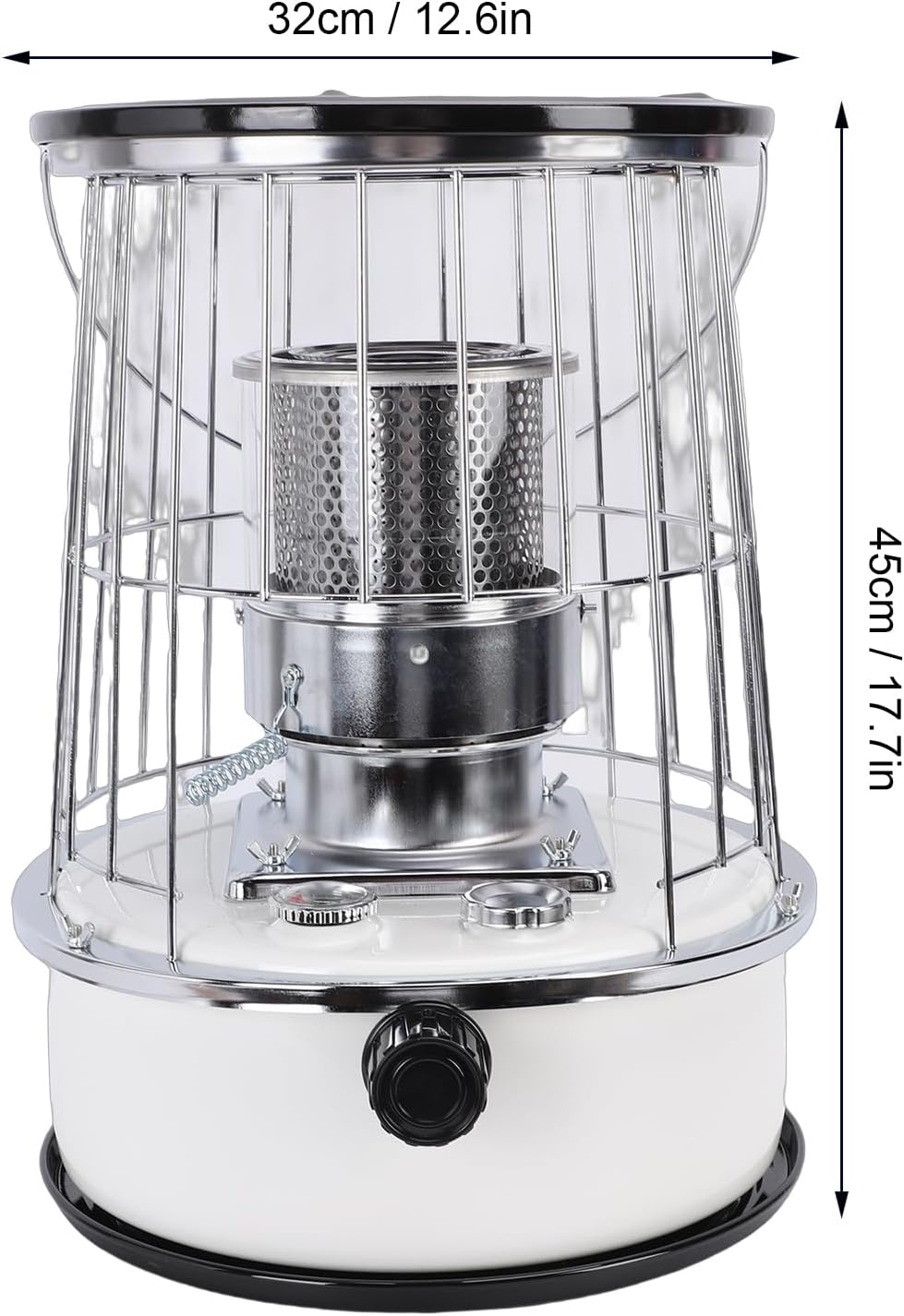 Indoor and Outdoor Kerosene Heater, Kerosene Space Heater, Non Electric Design, High Thermal Efficiency, Portable for Home Garage Camping