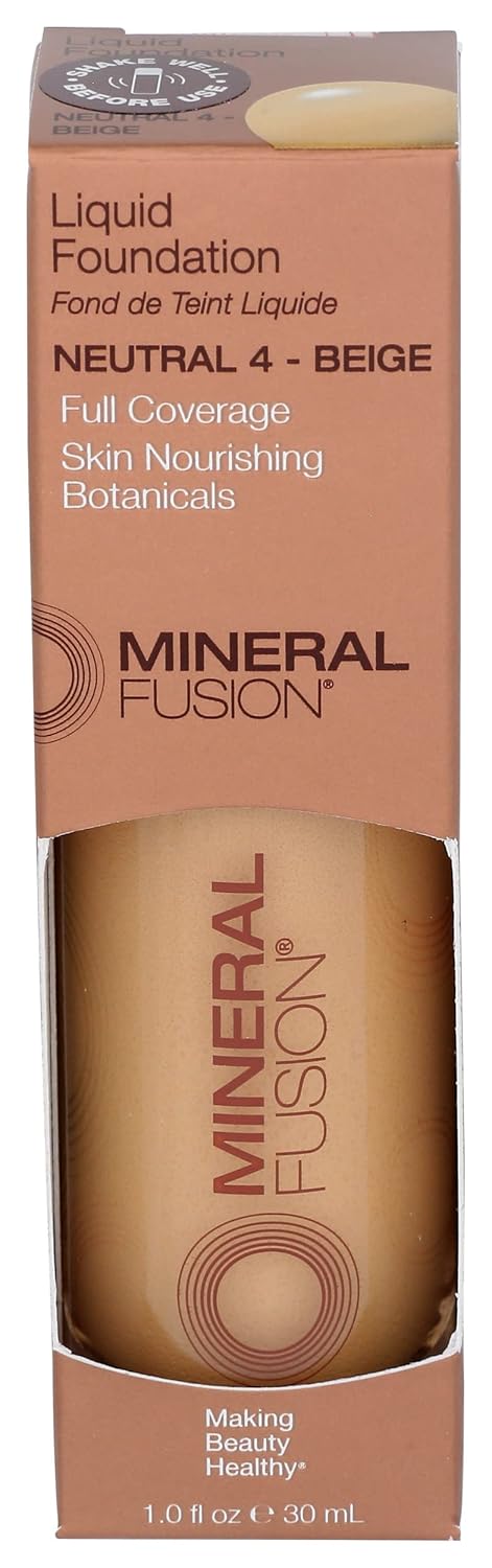 Mineral Fusion Full Coverage Liquid Foundation (Cool 1, Fair), 1 Fl Oz