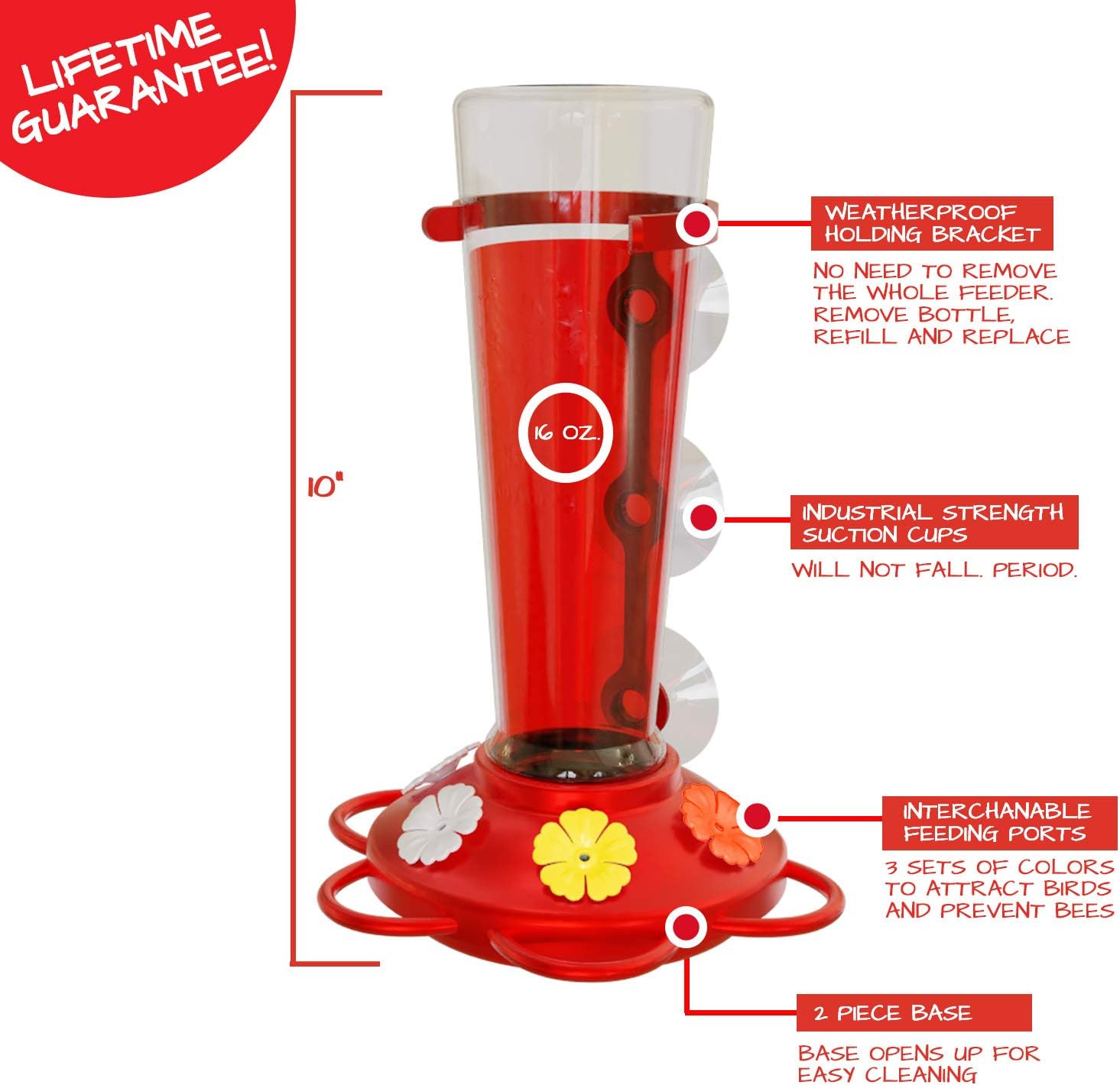 Window Hummingbird Feeder, Suction Cup, Hummingbird Feeders for Outdoors