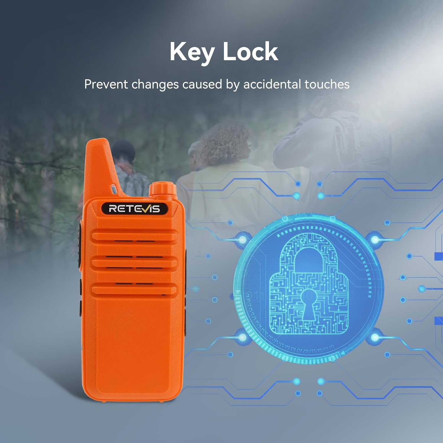Retevis RT22 Compact & Lightweight FRS Walkie Talkies Long Range (4 Pack) | For Small Business, Camping, Hiking, Cruise, Safe Short Antenna, Comfortable to Carry, Loud & Clear Audio, USB-C