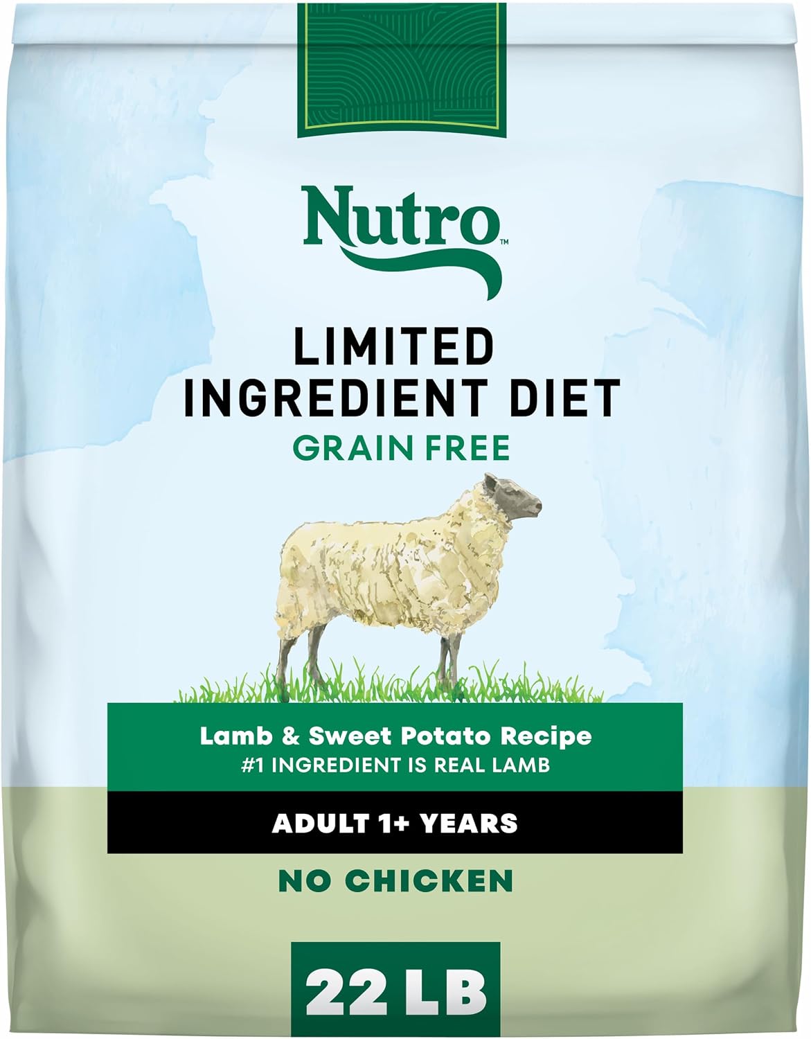 Nutro Limited Ingredient Diet Dry Dog Food, Lamb & Sweet Potato, 4 lb | Grain-free, Lamb #1 ingredient, 10 ingredients or less, no chicken/beef/corn, no wheat, no soy/dairy, supports skin & coat