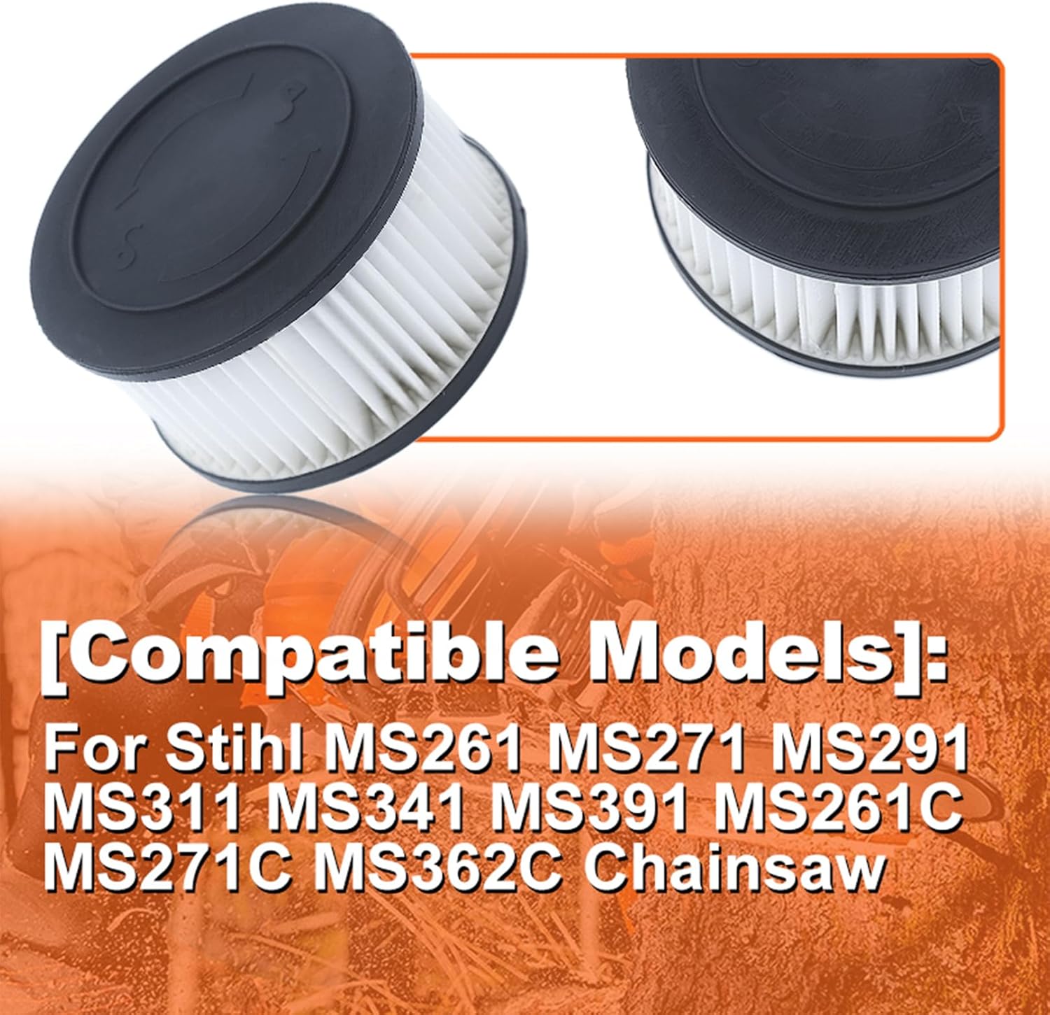 Air Fuel Filter HD2 for Stihl MS261 MS271 MS291 MS311 MS341 MS391 MS261C MS271C MS362C Chainsaw Maintenance Tune Up Hi-Flow Pleated Cleaner Service