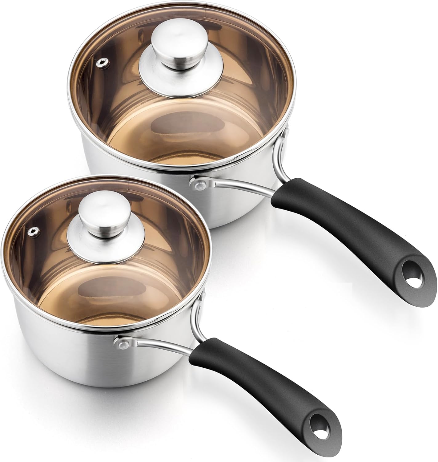 P&P CHEF 1 Quart Sauce Pan With Lid, Small Pot Saucepan, 1 Pc