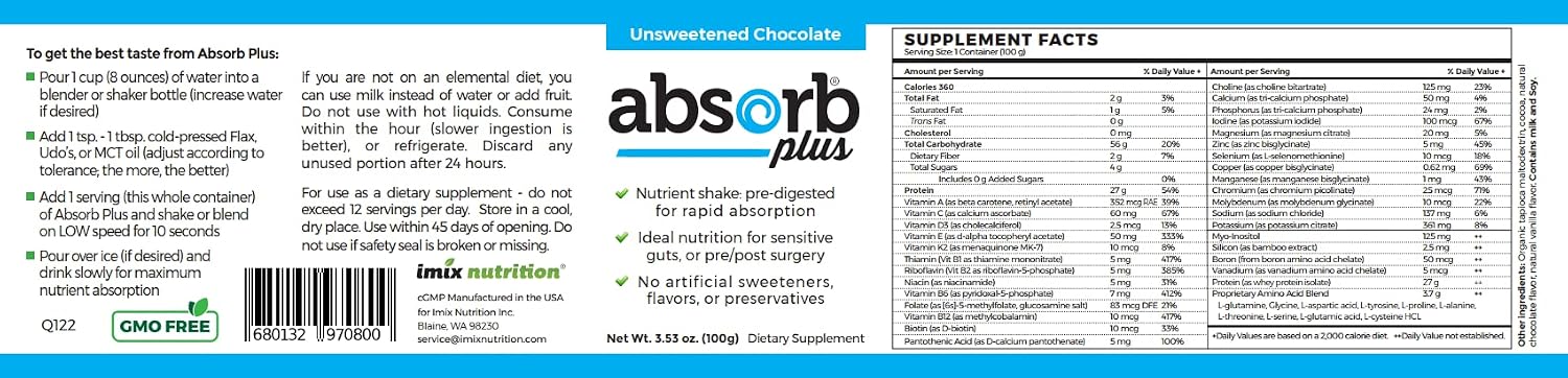 Isolate Protein - Diet Supplement for Improved Gut Health, Extra Nutritional Support, Non-GMO, Gluten-Free, Lactose-Free, Casein-Free (2.2 Lbs, Simply Vanilla)