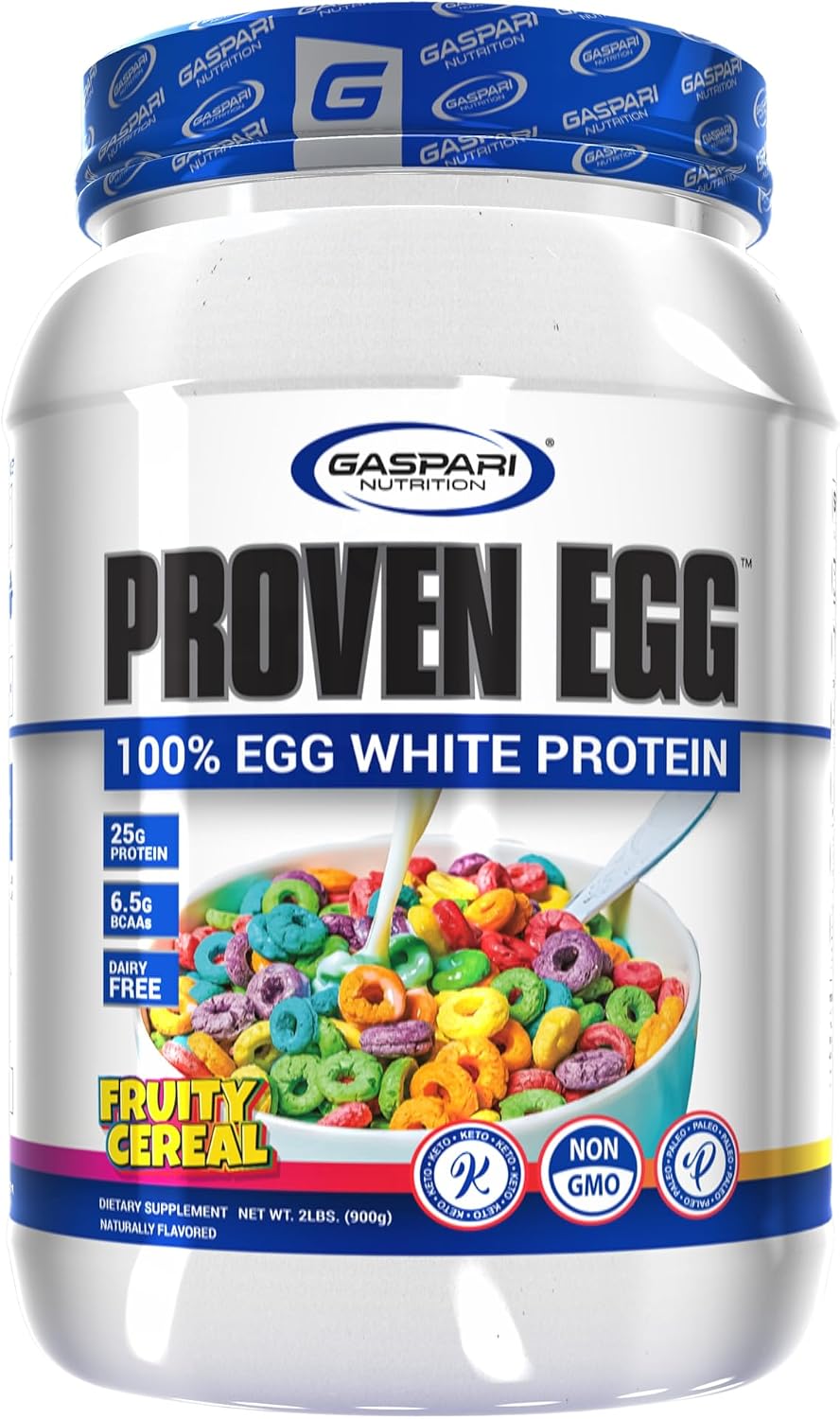 Gaspari Nutrition Proven Egg White Protein Powder, 25g Chocolate Protein Powder, 100% Egg White Protein, Keto Friendly, Dairy and Lactose Free, Soy Free (2 lbs, Chocolate)