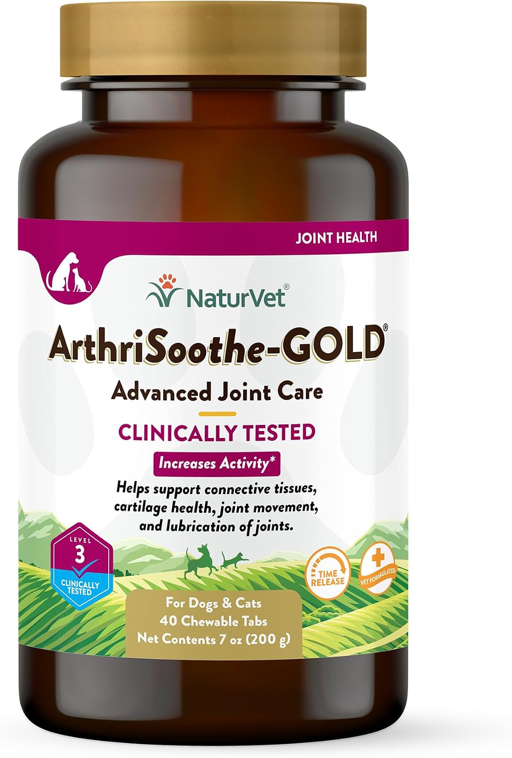 NaturVet – Glucosamine DS Plus - Level 2 Moderate Care – Supports Healthy Hip & Joint Function – Enhanced with Glucosamine, MSM & Chondroitin – for Dogs & Cats–70 Soft Chews