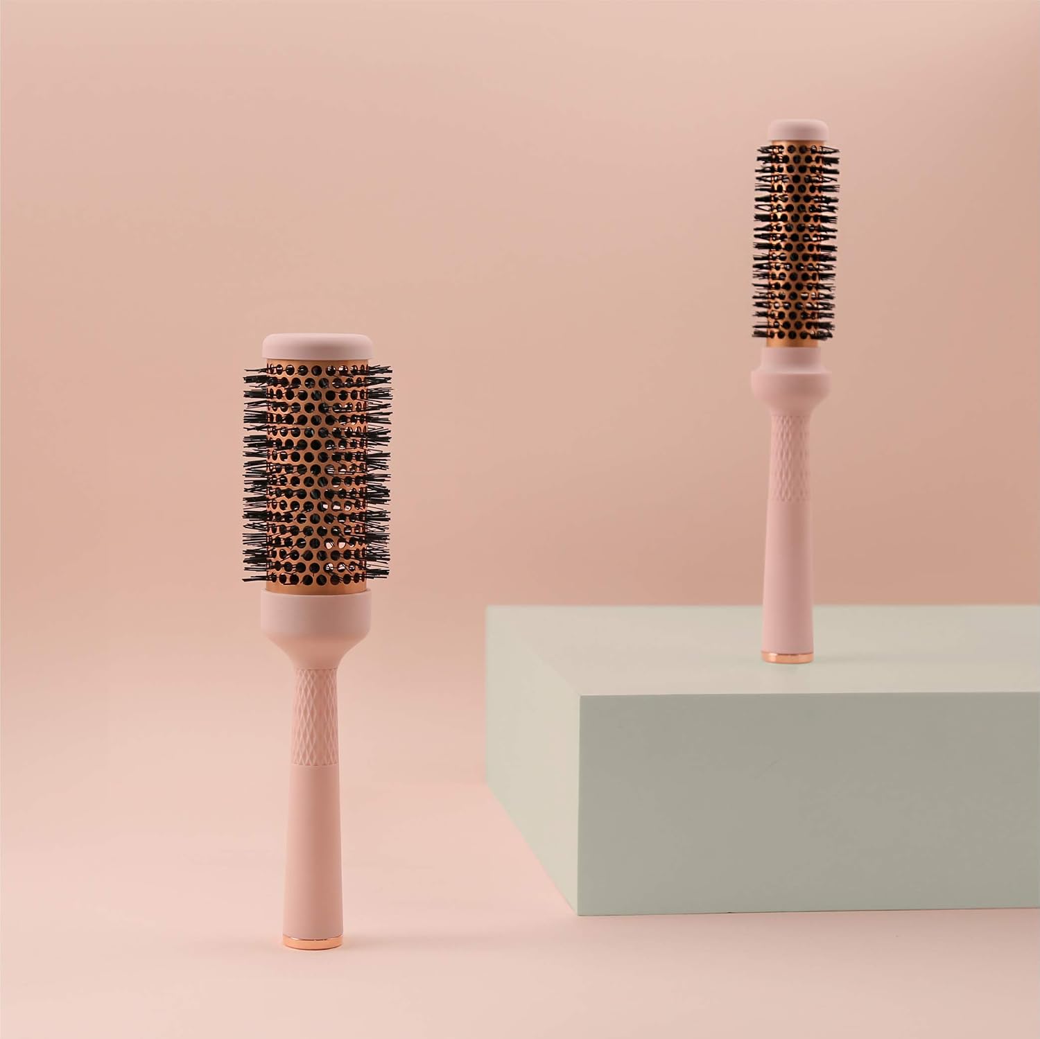 Magic Curling Round Brush (1 Inch) - Non-electronic, Self-Standing Round Brush, Great Blowout, Ceramic Coated Barrel, Quick Styling