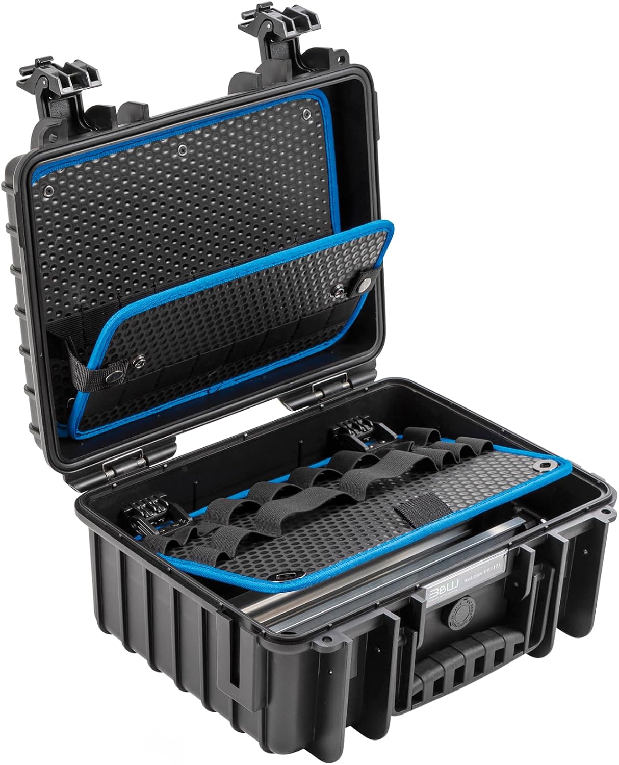 B&W International Jumbo 6700 Outdoor Tool Case with Pocket Tool Boards, Black