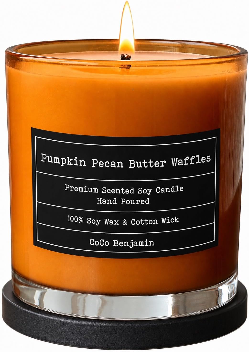 100% Natural Soy Wax Candle by CoCo Benjamin - Highly Scented & Hand-Poured Luxury Candle ((Majestic Balsam Fir Trees) - Clean Burning Cotton Wick