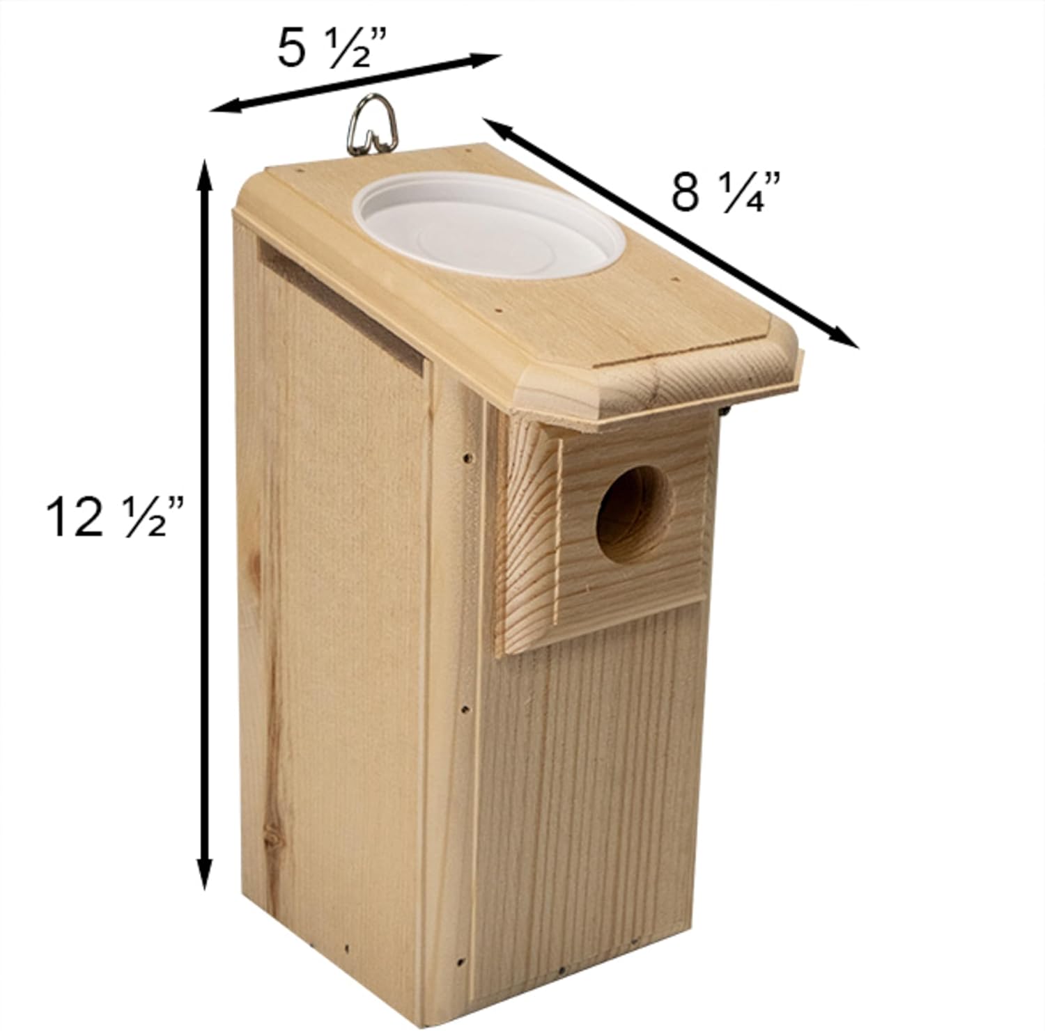 Bird Habitats Open-Top Bluebird House, Predator-Resistant Nest Box