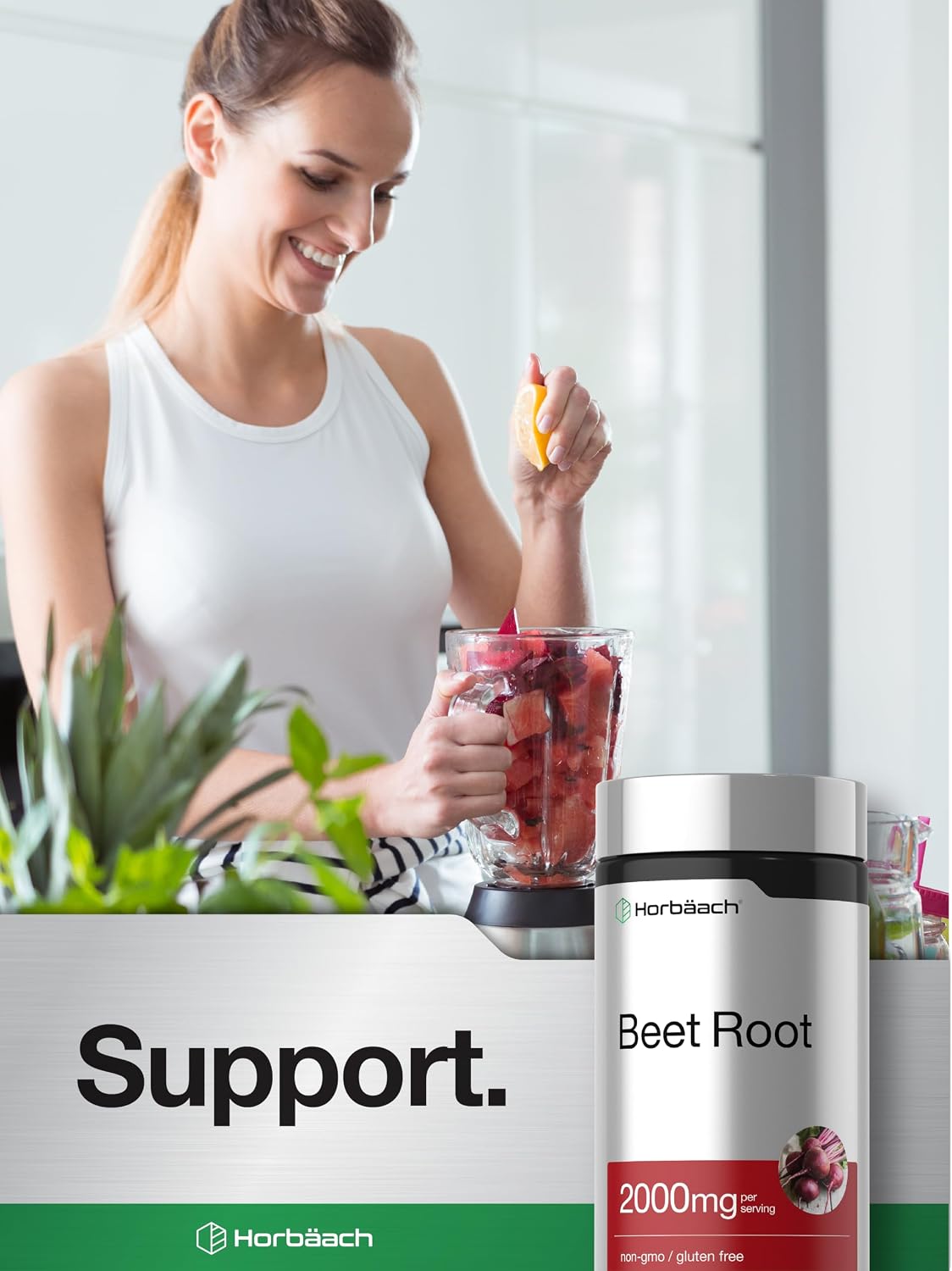 Horbäach Beet Root Powder Capsules | 220 Pills | Herbal Extract
