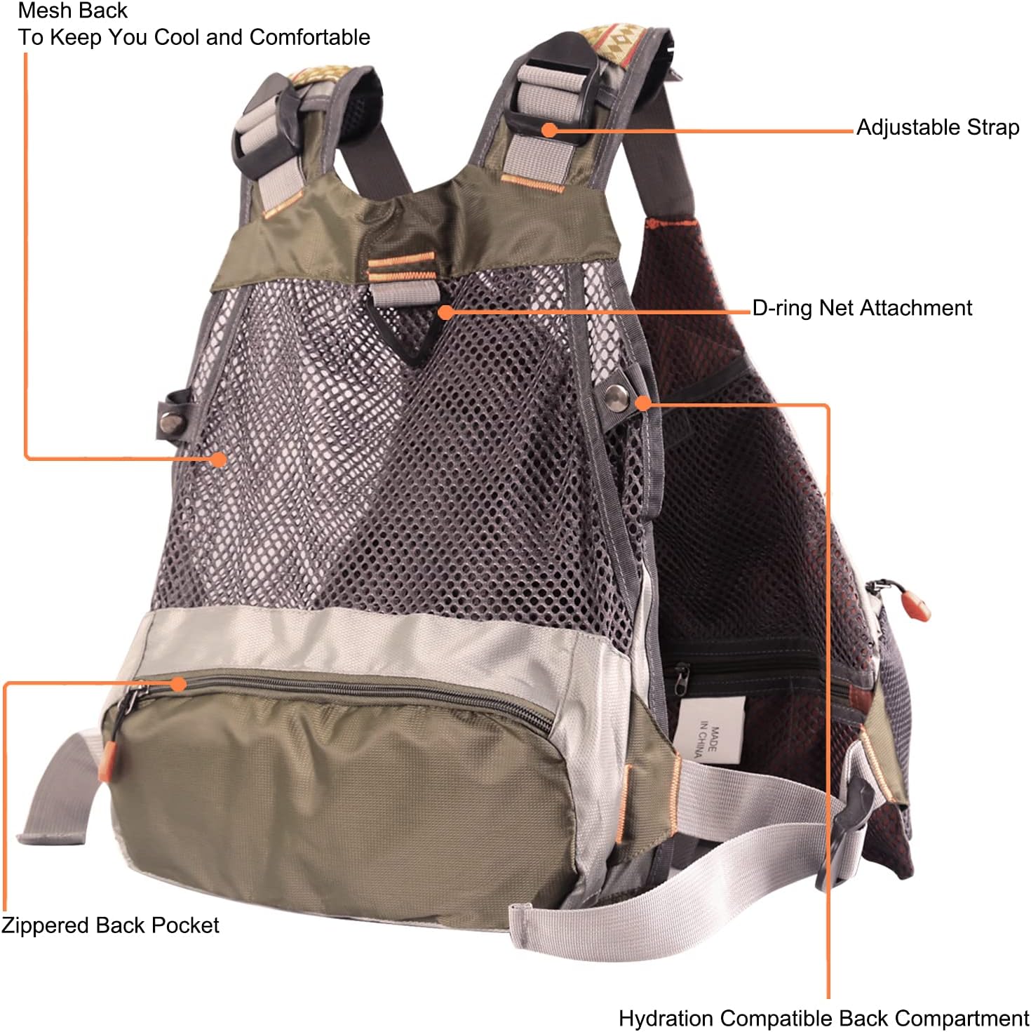 M MAXIMUMCATCH Maxcatch Fly Fishing Vest Pack for Men and Women Adjustable Outdoor Fishing (Vest/Sling Pack/Backpack)