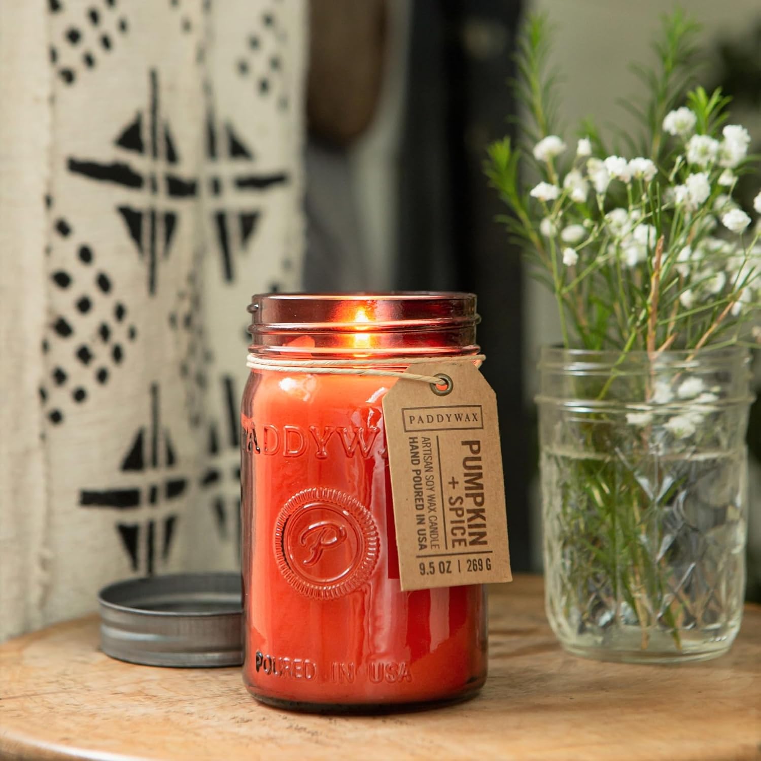 Paddywax Relish Soy Wax Artisan Candle, Balsam + Fir, 9.5 oz | Scented Candle in Glass Jar with Lid