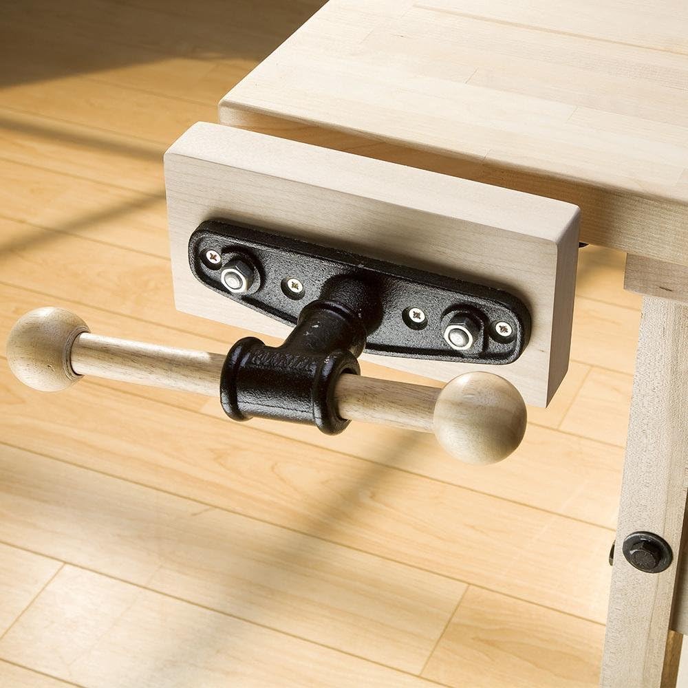 Rockler Quick Release Front Vise 9" Dual Guide Rod Woodworking Vise | Front Vise – Secure Work Holding – Woodworking Vise – Quick Release –