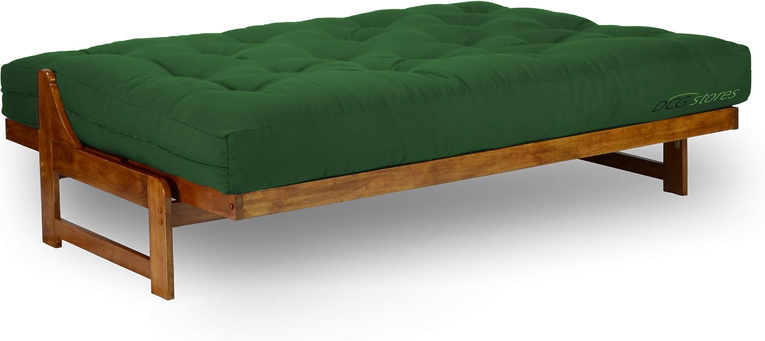 Nirvana Futons Plush, Comfortable 8-Inch Full Futon Mattress, Microfiber Fudge - Made in USA