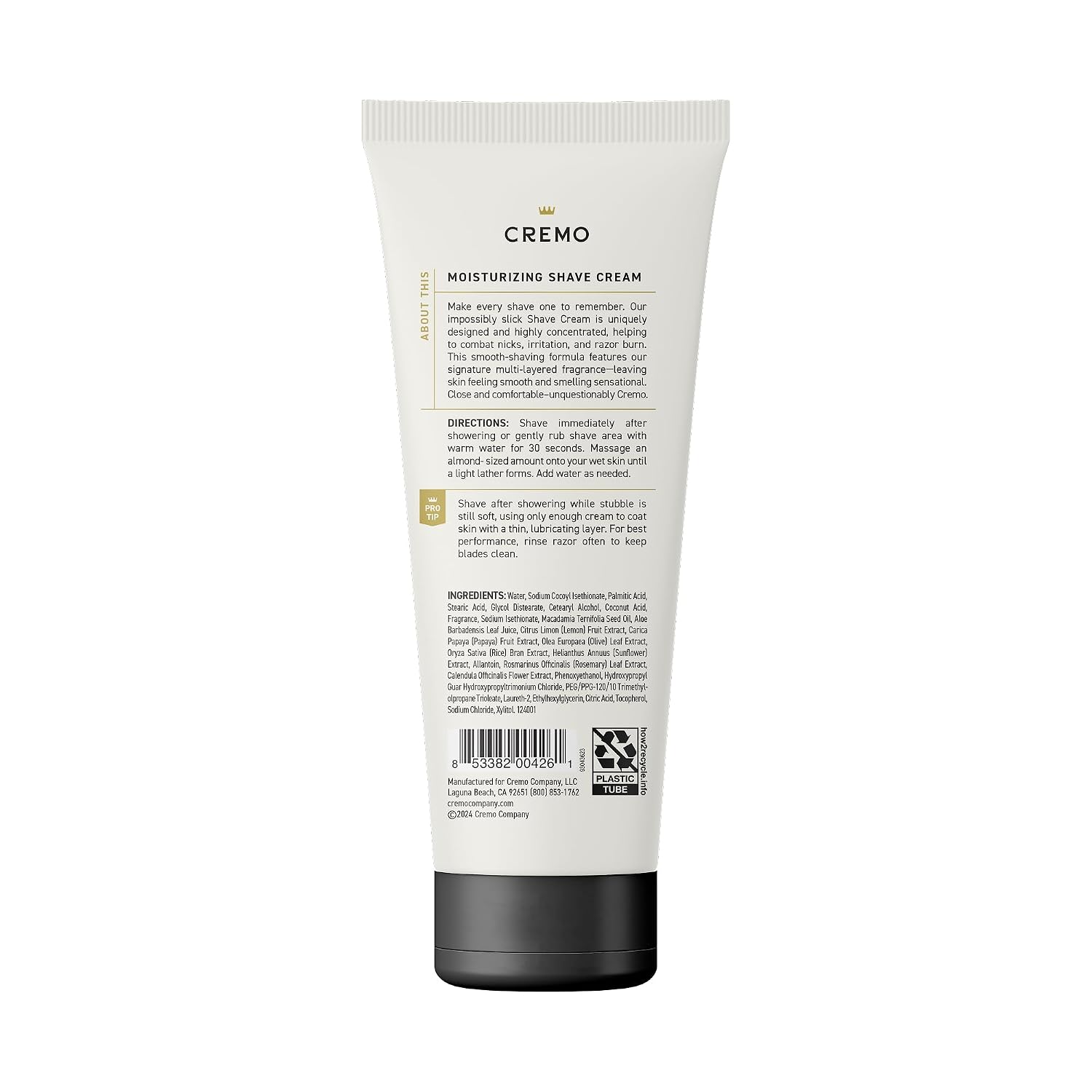 Cremo Original Shave Cream, Astonishingly Superior Ultra-Slick Shaving Cream for Men, Fights Nicks, Cuts and Razor Burn, 6 Fl Oz