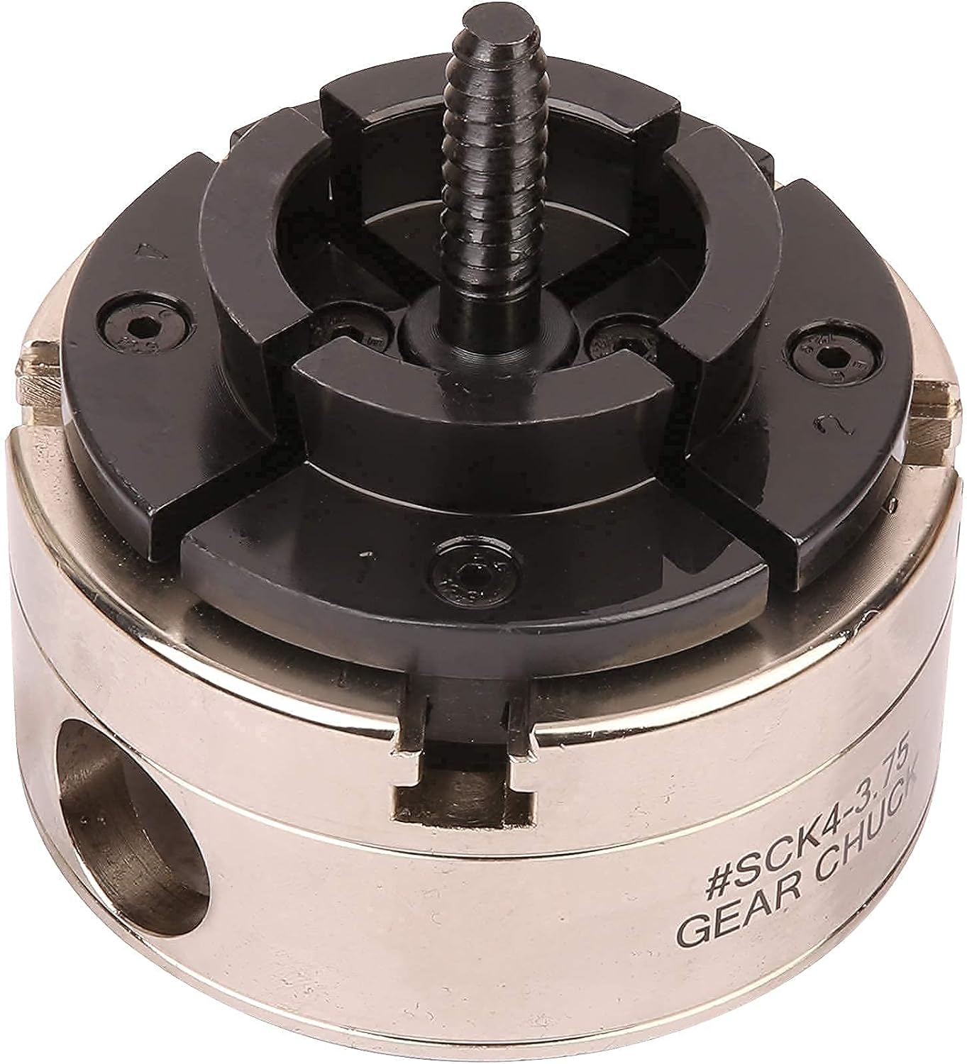 4INCH 4-Jaw Self-Centering Wood Lathe Chuck, 2" Round Jaw Mounted, 1"x8TPI thread & 3/4"x16TPI Adapter, T Allen Wrench, Screw Chuck, SCR4-4