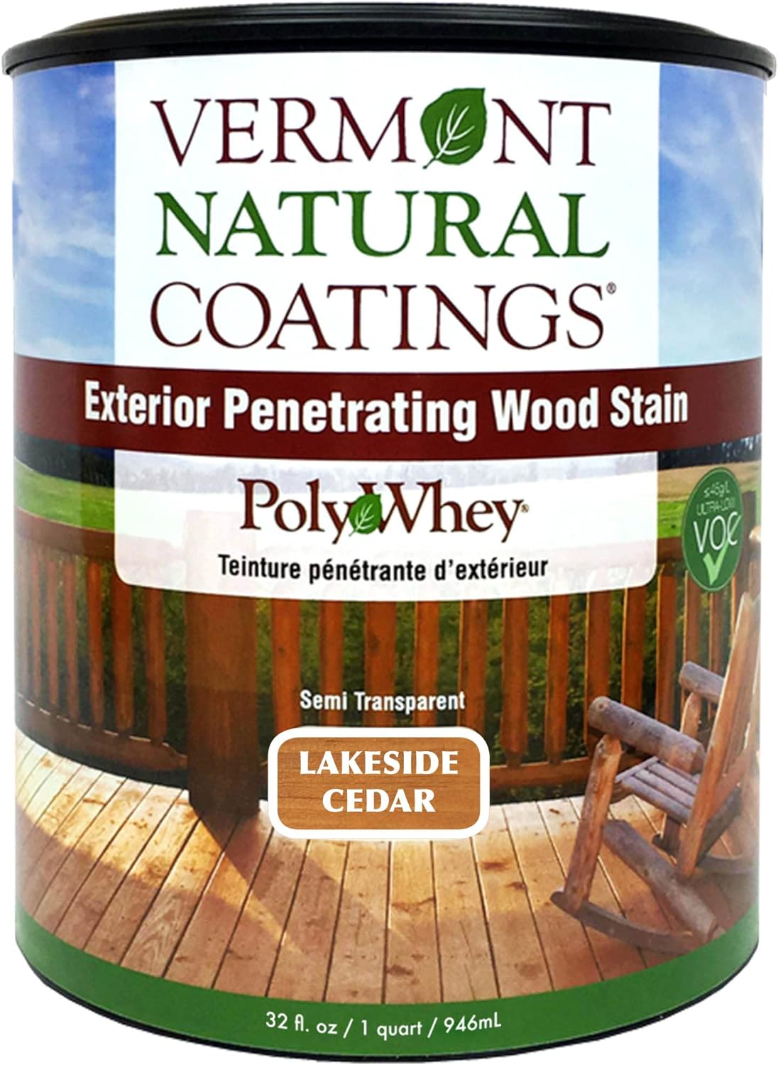 Vermont Natural Coatings PolyWhey Exterior Penetrating Stain - Lakeside Cedar - Gallon