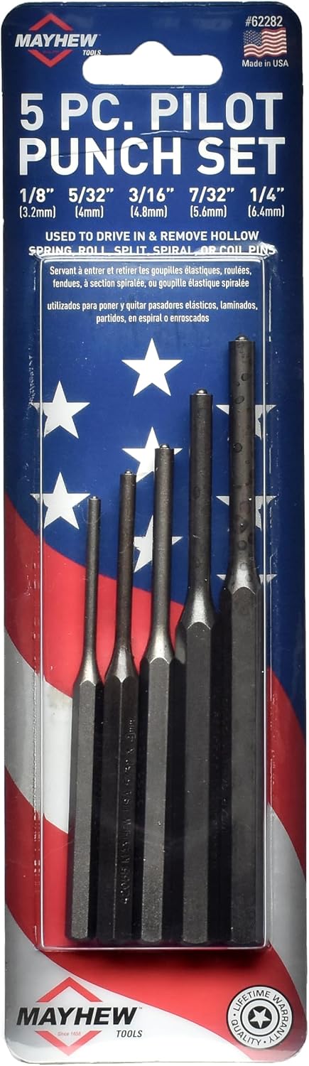 Mayhew Pro 62250 Pilot Punch Kit, 6-Piece