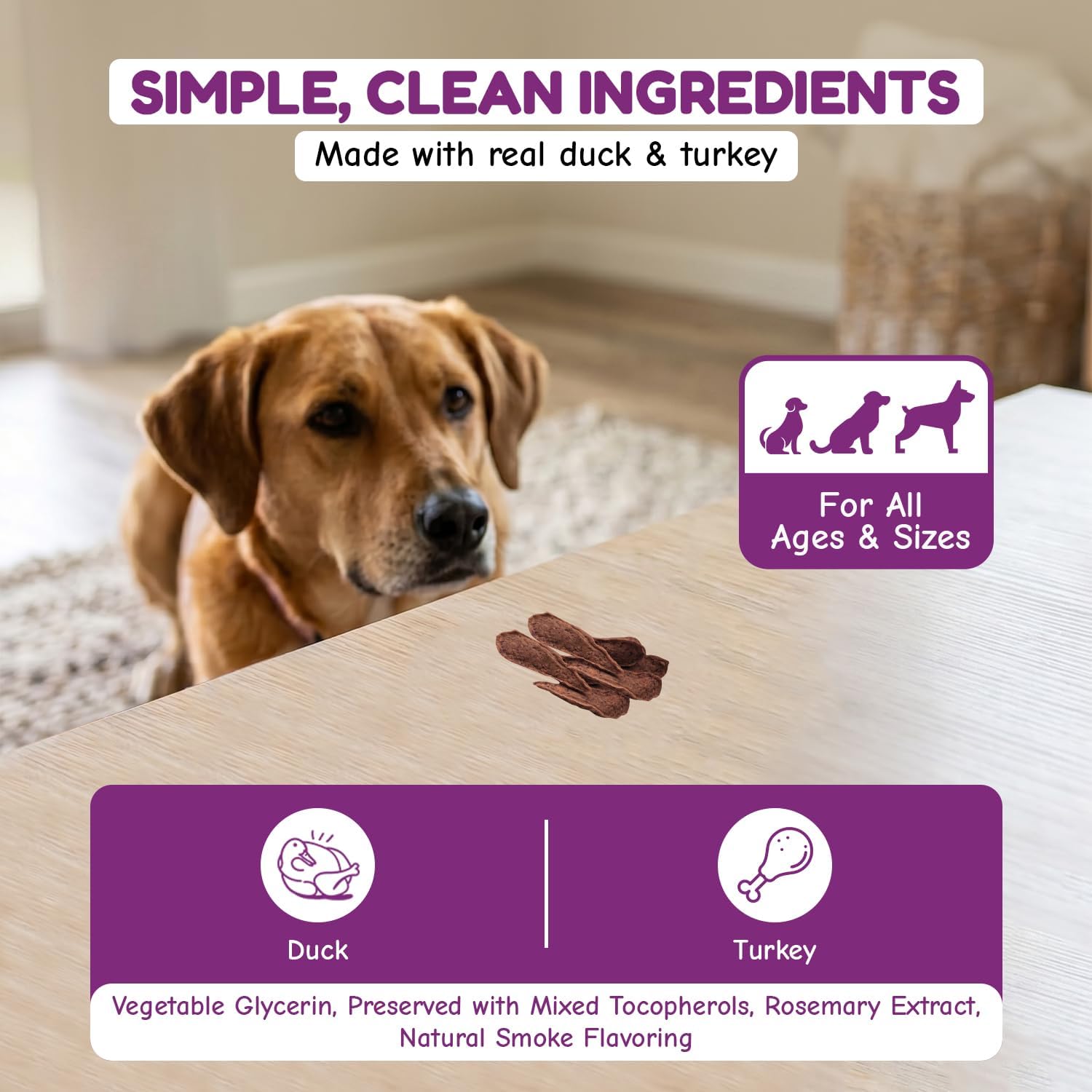 Loving Pets Natural Value Beef Sticks - Soft Jerky Dog Treats for Large & Small Breeds - Healthy Gluten, Wheat, Soy & Grain Free Pet Treats for Dogs
