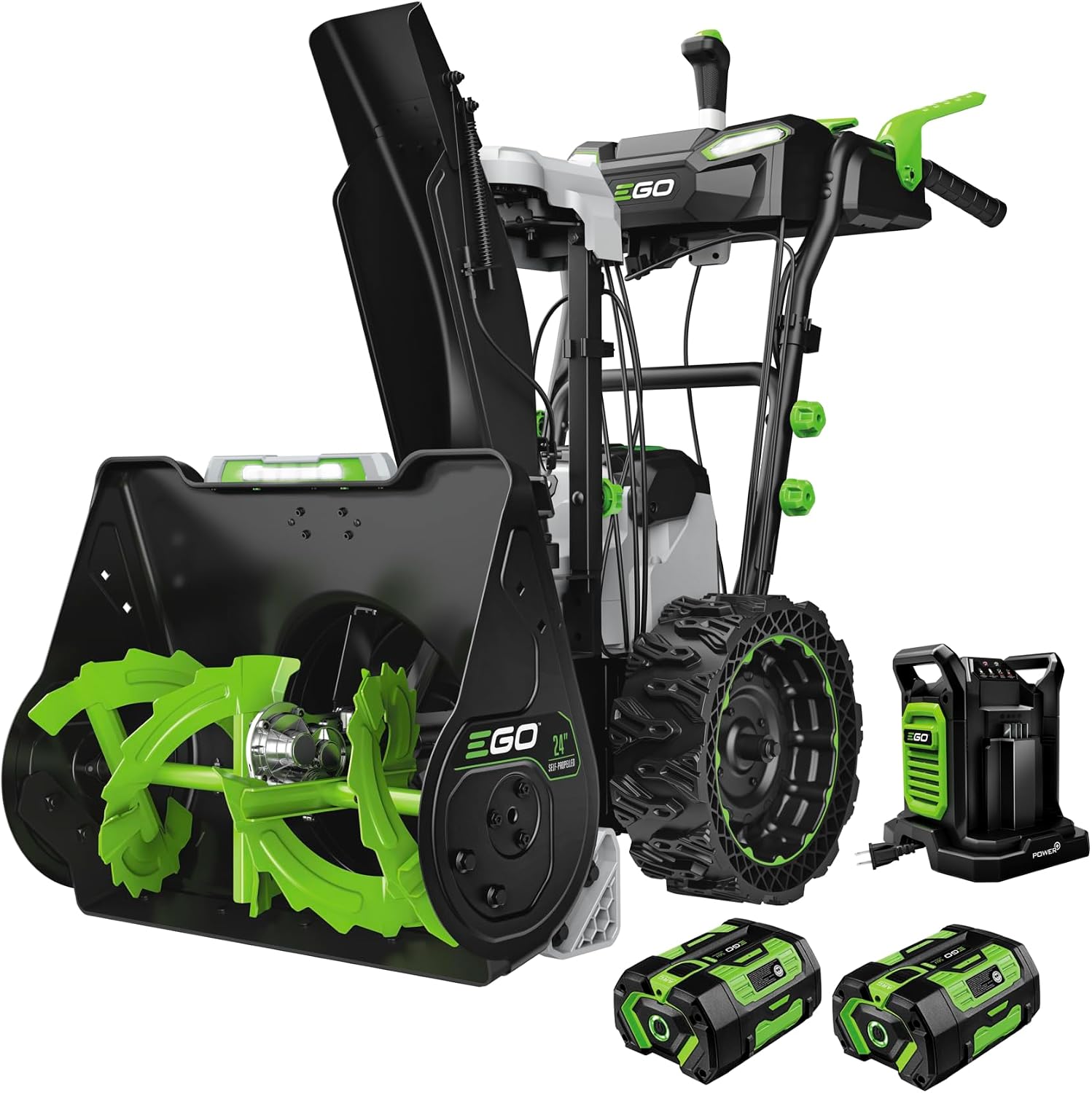EGO SNT2405 24" Cordless Snow Blower Kit, Self Propelled, w/ 2 7.5Ah Batteries