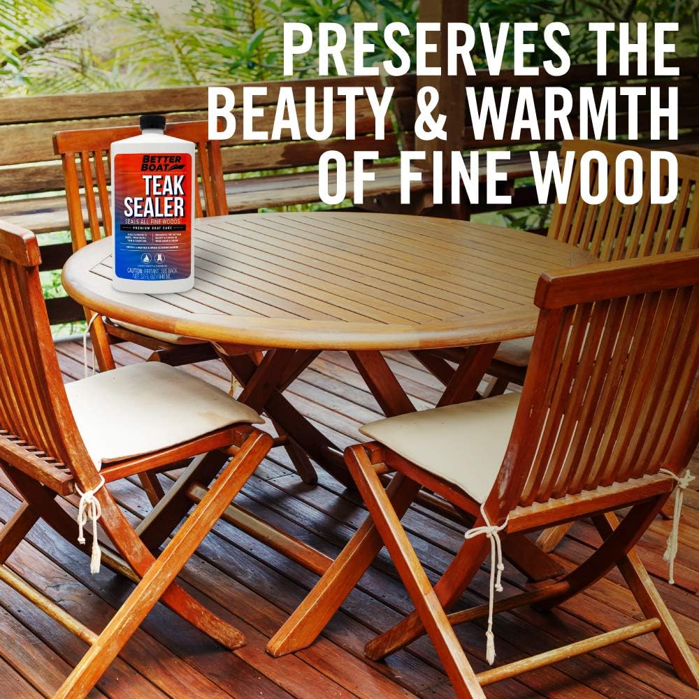 Teak Cleaner and Brightener for Wood, Teak Oil or Sealer for Boats, Indoor