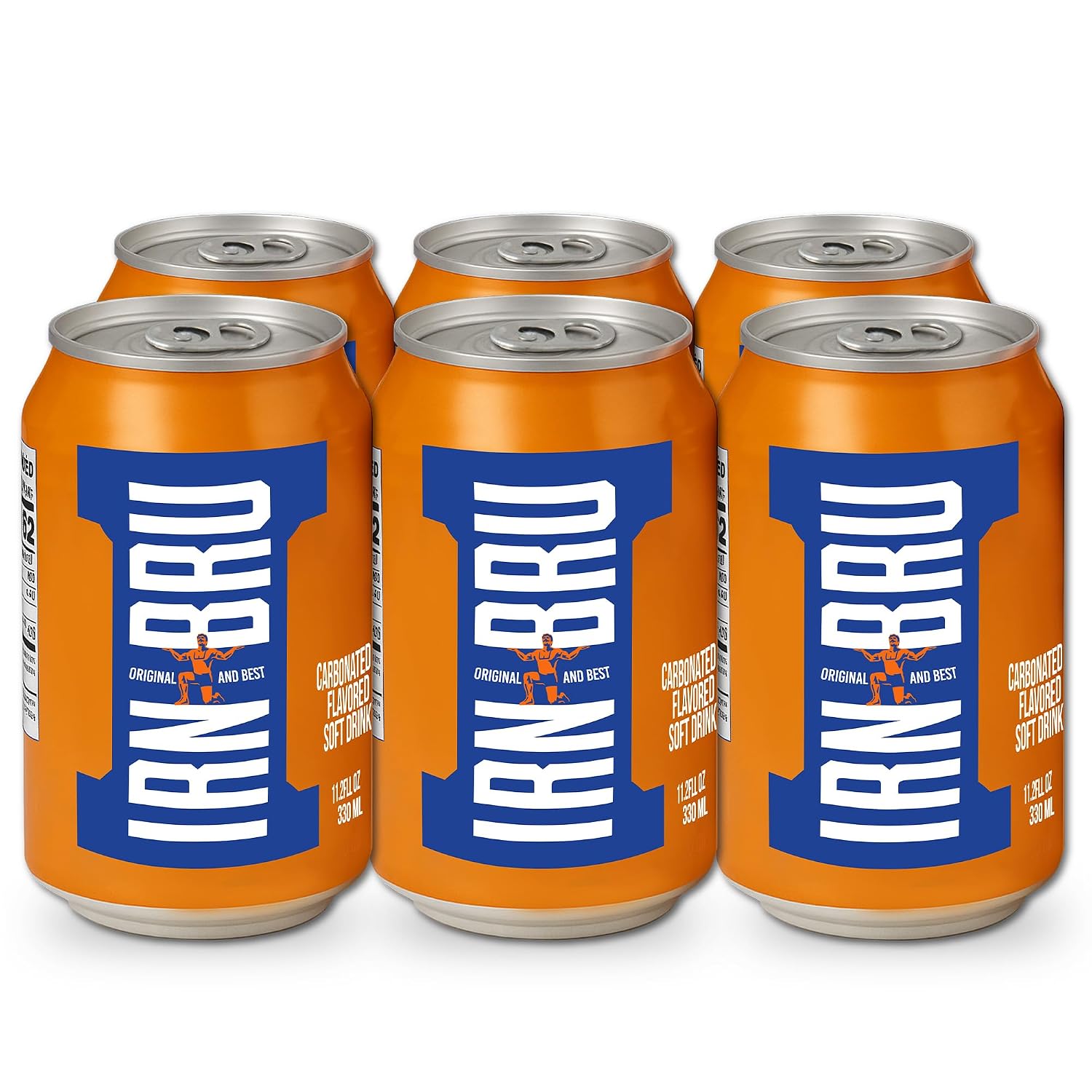IRN-BRU Original Scottish Sparkling Soda, Citrus Flavored Carbonated Drink - Sparkling Flavored Soft Drink, 32 Flavor Recipe, 16.9 fl oz Bottles, Pack of 12