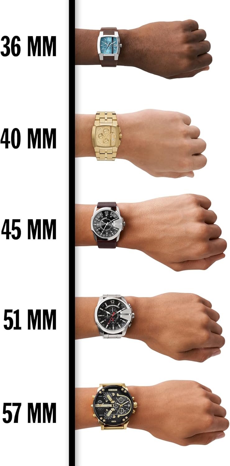 Diesel Mega Chief Watch for Men, Chronograph Men's Watch