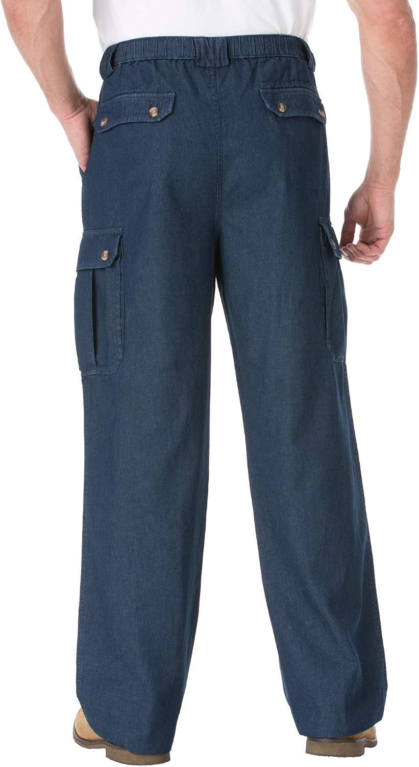 KingSize Knockarounds Full-Elastic Waist Cargo Pants