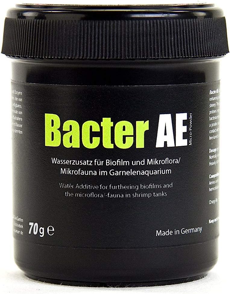 GlasGarten Bacter AE Shrimp (70g) | Nutrients for Live Freshwater Shrimp Food/Aquarium Water (Neocaridina, Amano, Red Cherry, Rili)