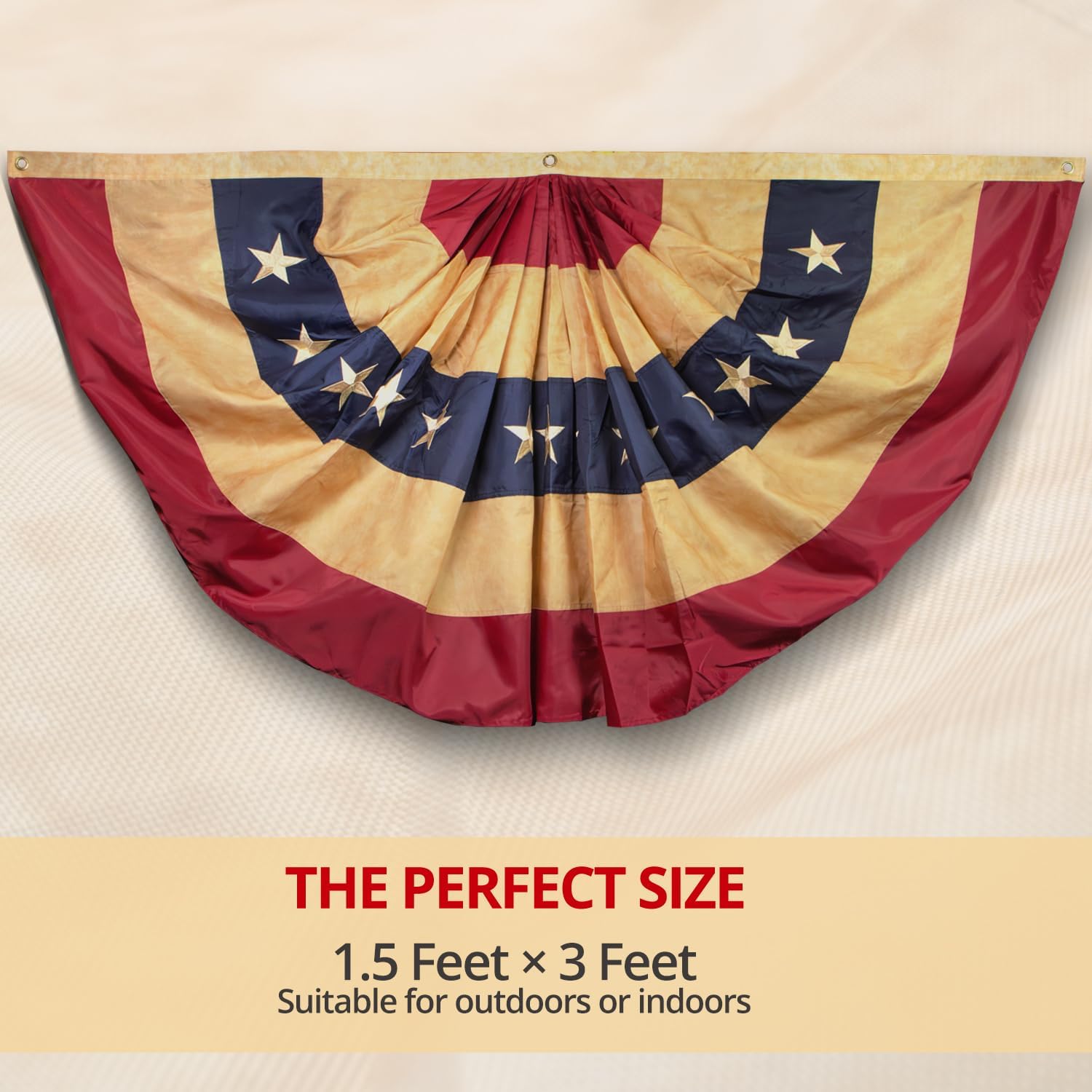 ANLEY Vintage Style US National Pleated Fan Flag