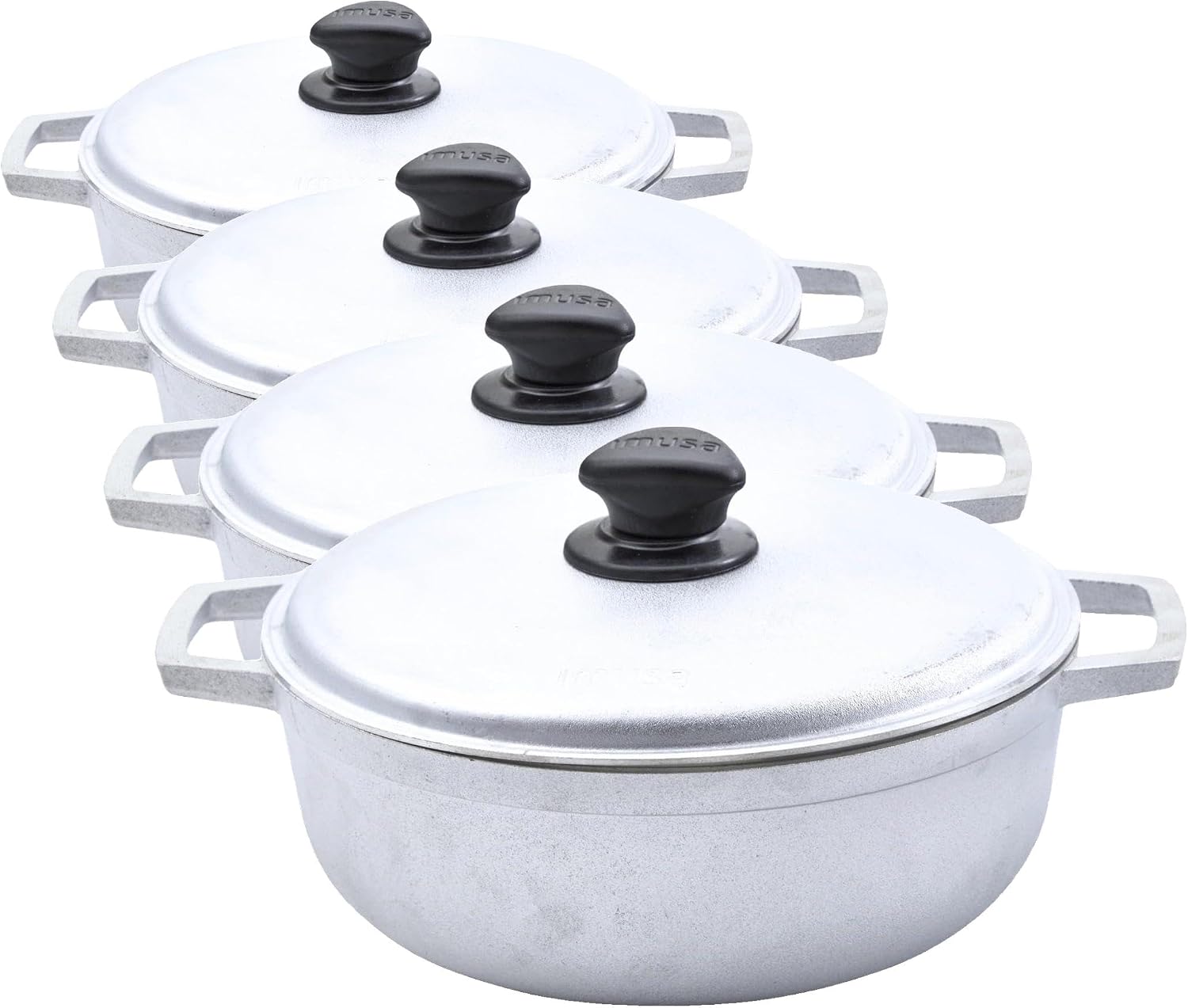 IMUSA USA 11.6Qt Jumbo Traditional Colombian Caldero, 11.6 Quart, Silver | Nonstick Finish, Glass Lid with Easy-Grip Handles, Ideal for Rice and Stews, Great for Family Meals