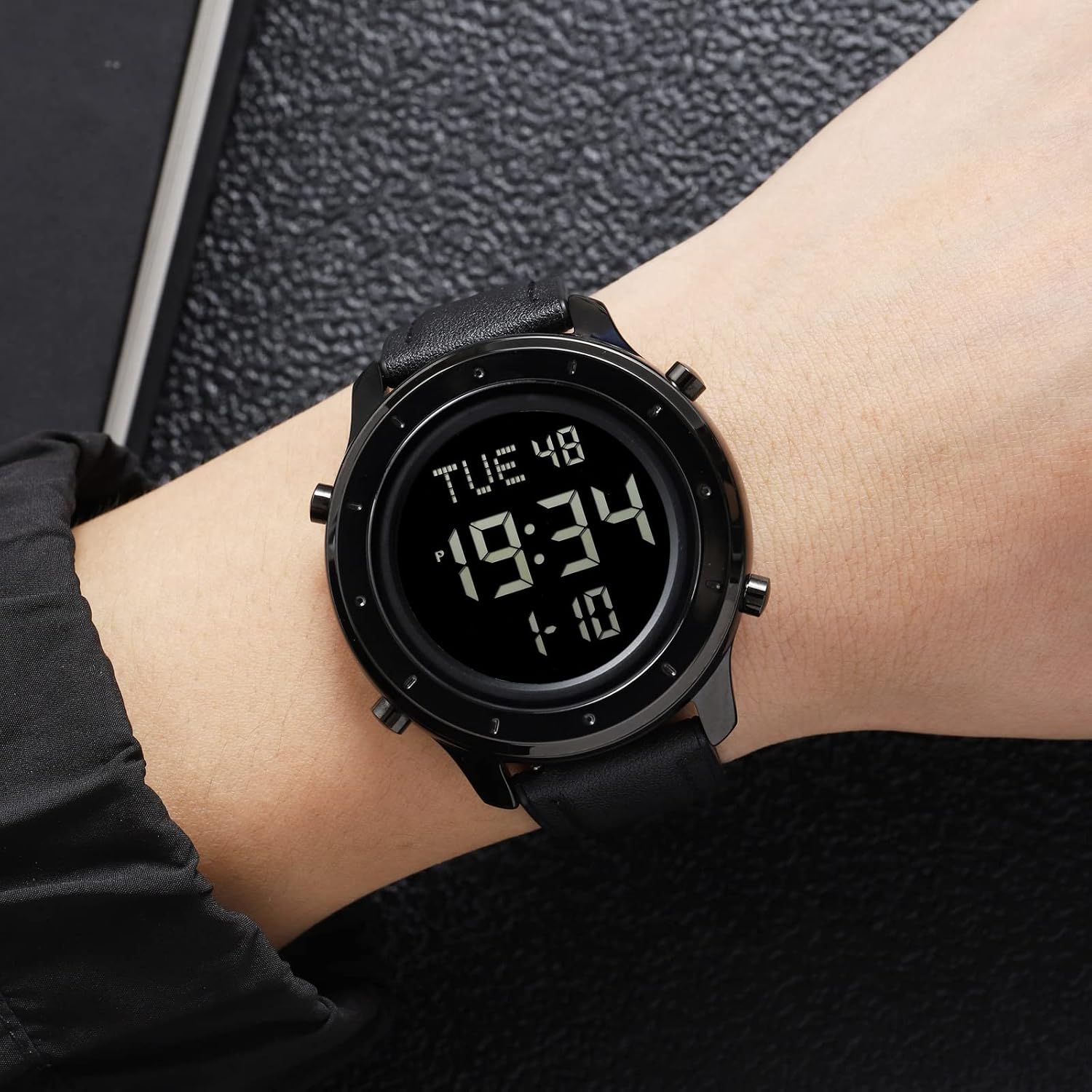 Gosasa Men Sport Watch Countdown Stopwatch Watch Mens Wrist Watch Waterproof LED Electronic Digital Male Watch 12/24 Hour Multifunctional Watch