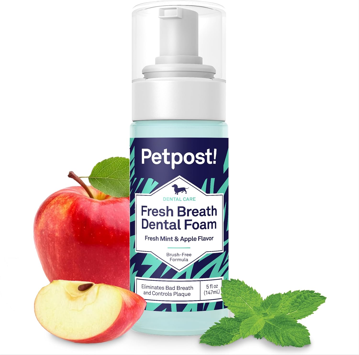 Petpost Dental Wipes for Dogs | 100 Count Presoaked Pads in Natural Tooth Cleaning Solution | Bad Breath and Tooth Buildup Remover